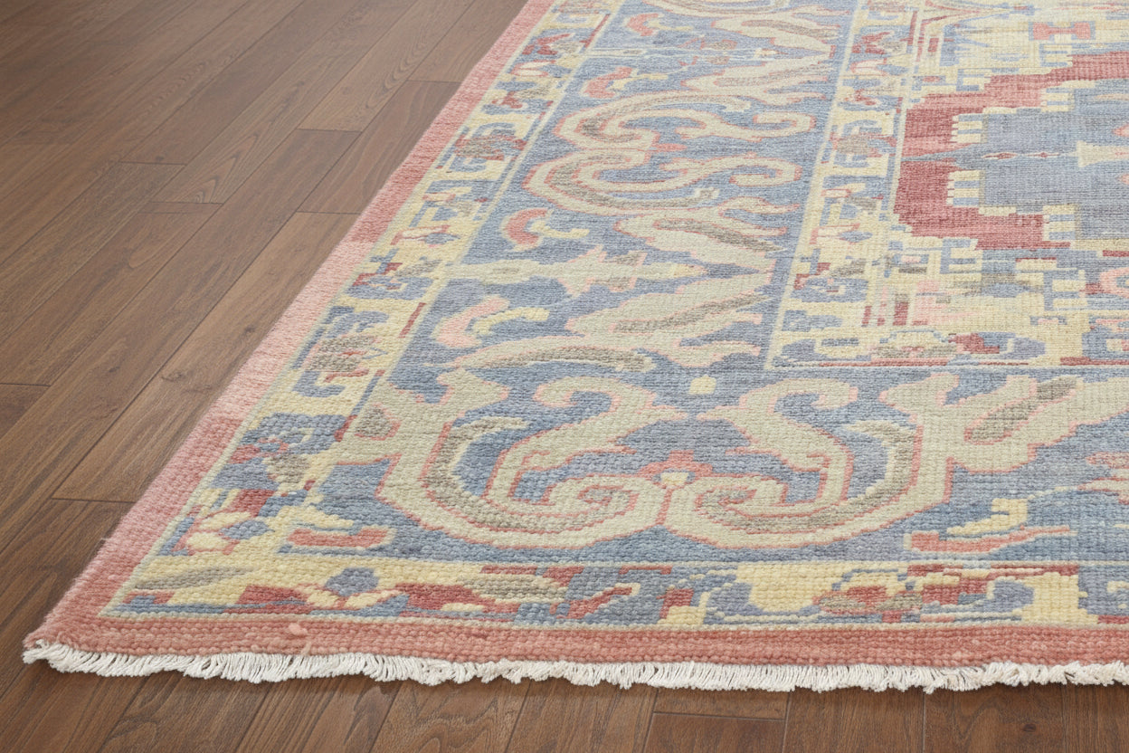 Zarvani Heritage Red & Blue hand-Knotted Rug – Turkish Knot Bakhtiari Oriental Persian Area Rug   9195259396245