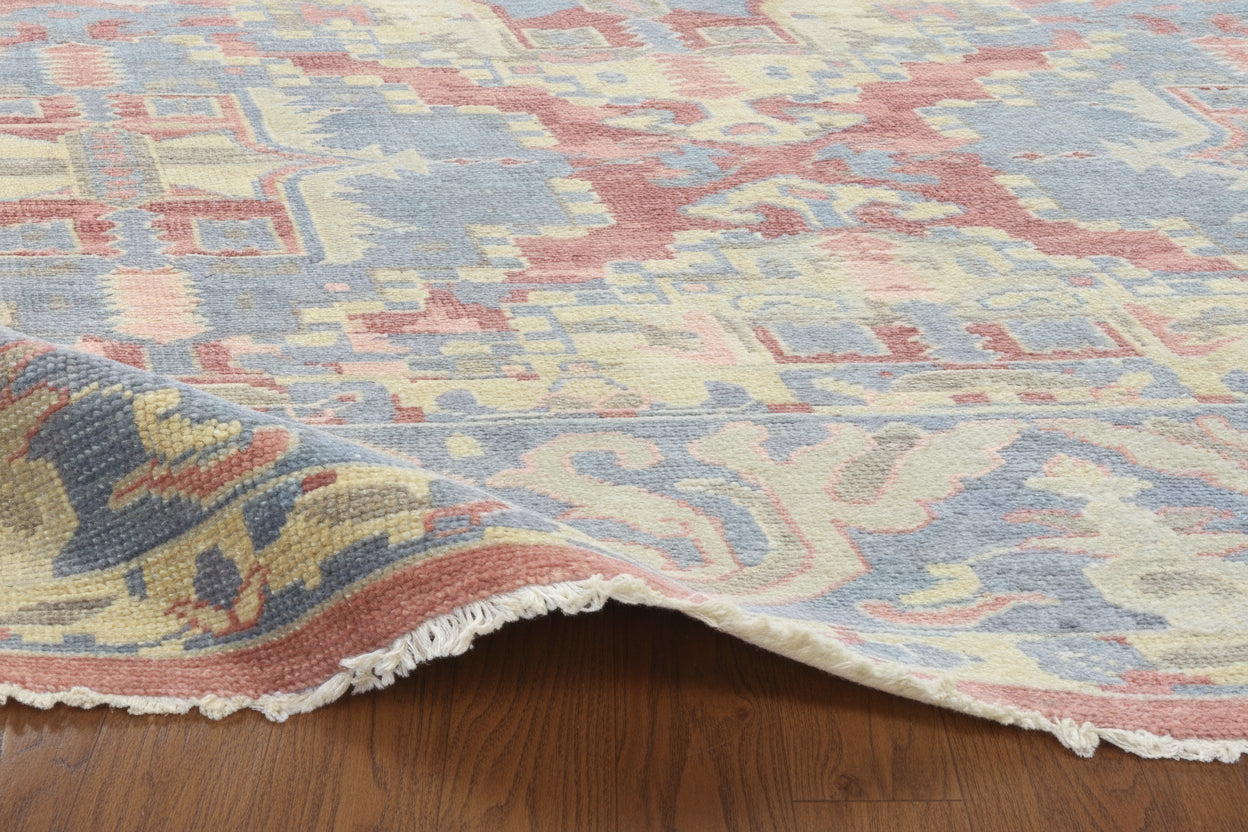 Zarvani Heritage Red & Blue hand-Knotted Rug – Turkish Knot Bakhtiari Oriental Persian Area Rug   9195259396245