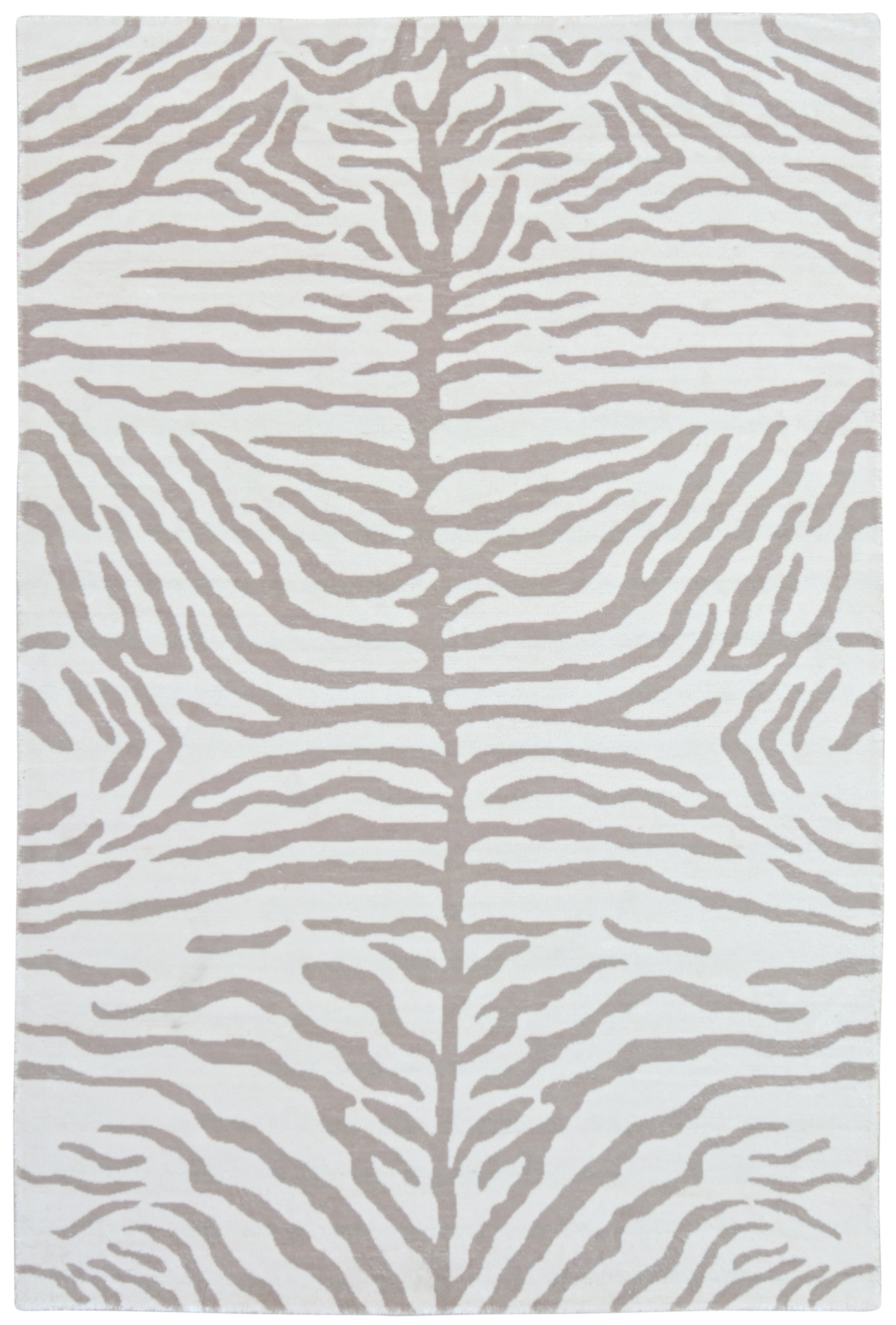 Zebra Handmade Off-White Stripe Area – Modern Safari Style Kids Nursery Rug   9121480867989