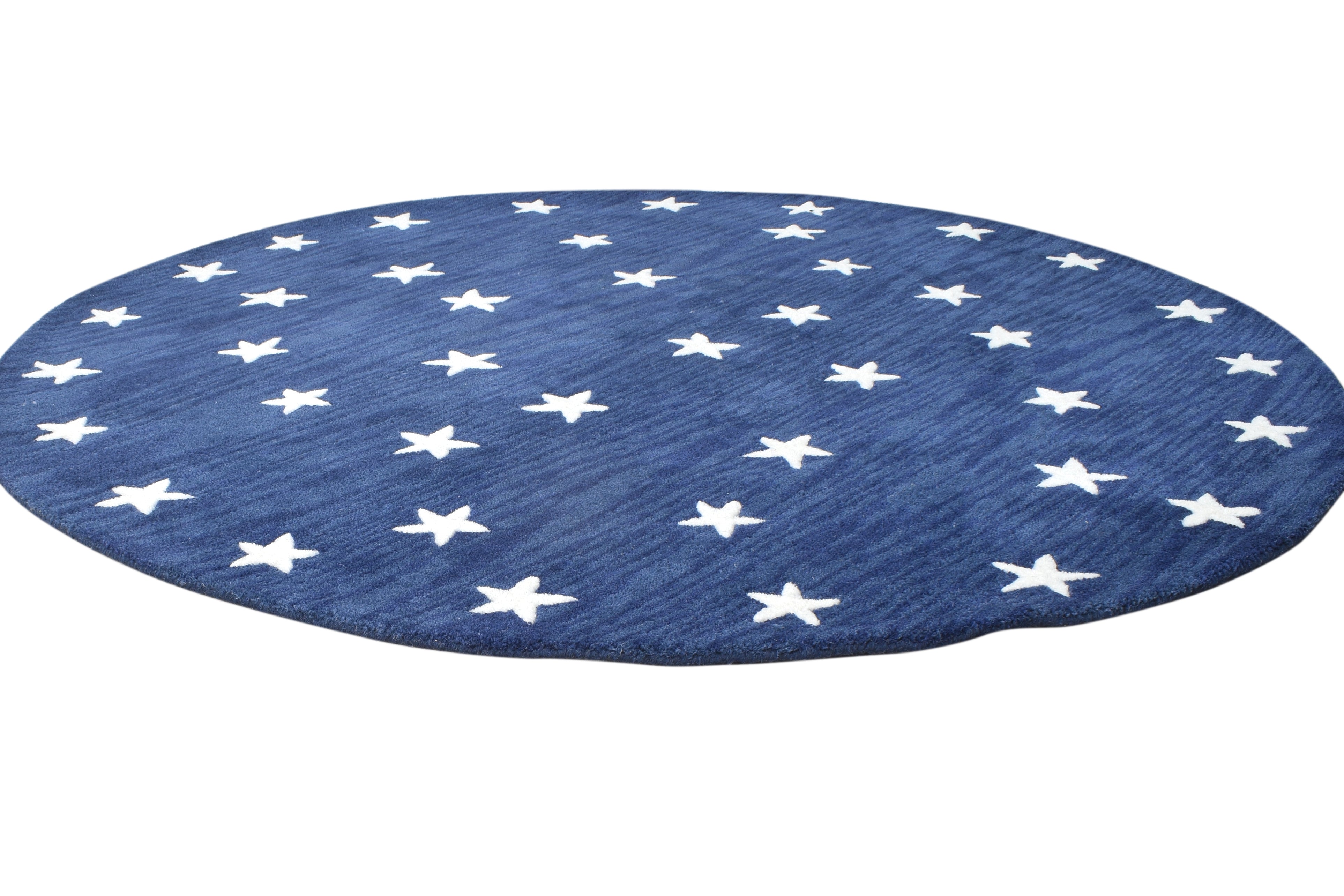 Star Rug Blue Kids Rug Blue Starry Skies Blue Rug Nursery Rug Star Blue Rug 