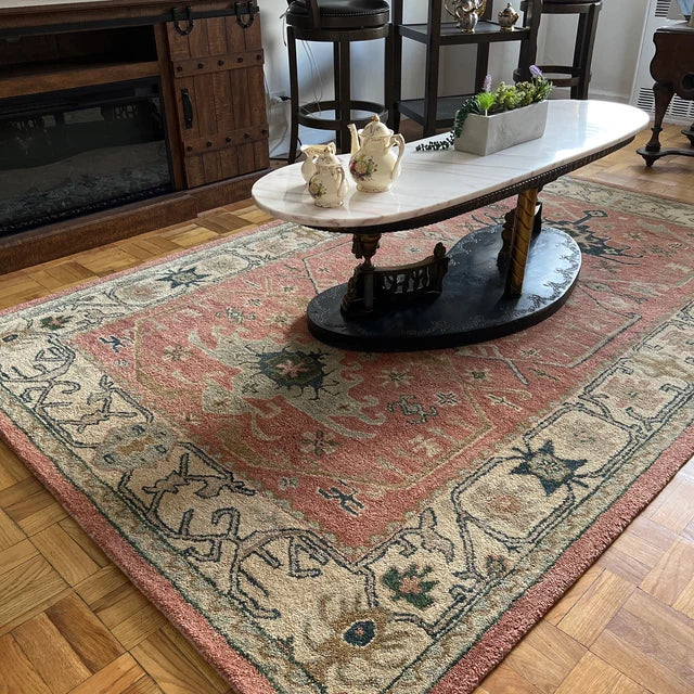 handmade rug persian-style red