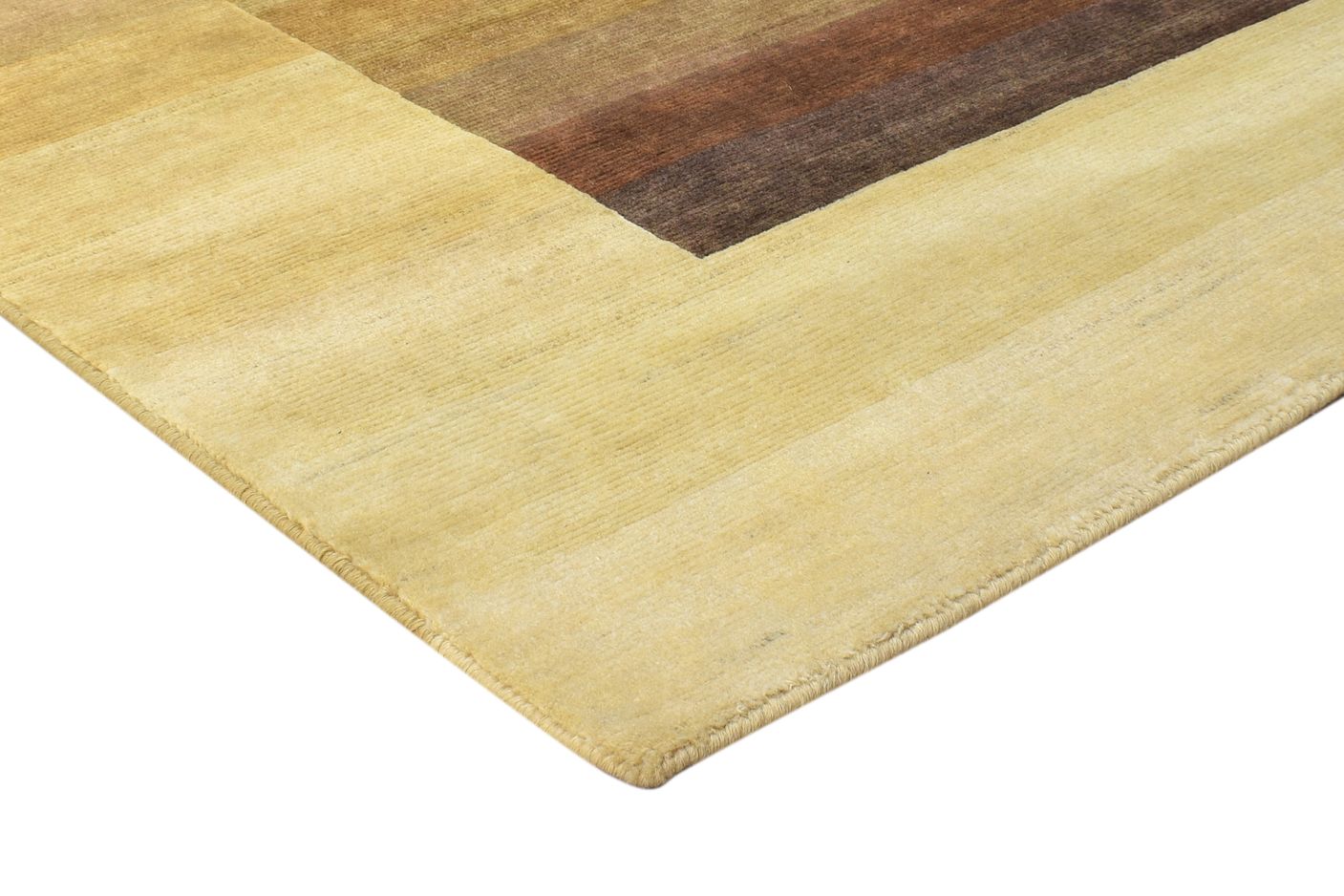 4X6 Rug Wool Brown Modern Hand Knotted Scandinavian Abstract Room Size Carpet  Area Rug 