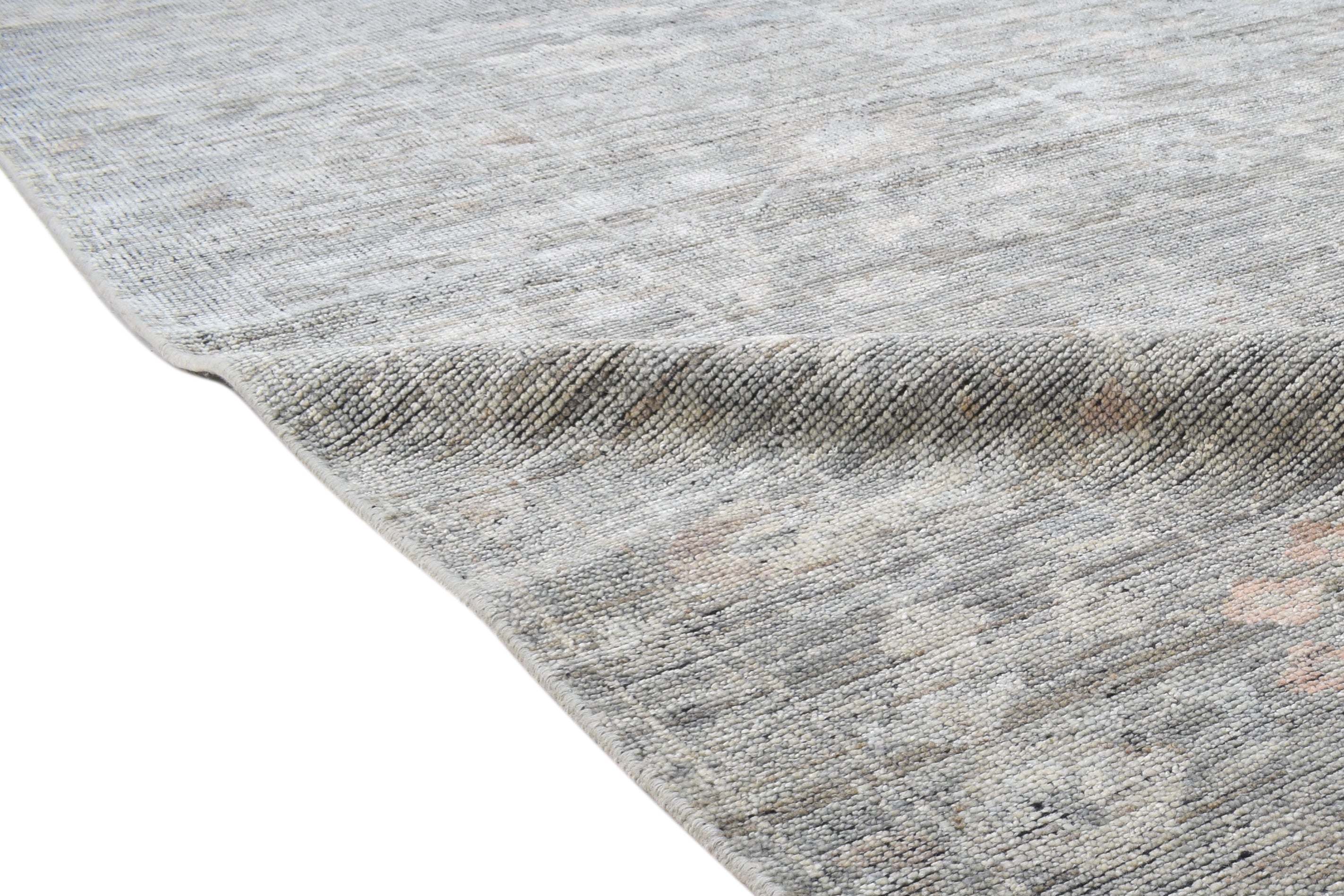 Randall Wool Gray Hand-Knotted Kashan Persian Rug   8881896947861