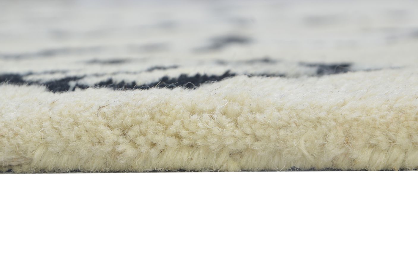 Pet Yarn Ivory Rug 5' X 8' Modern Hand Tufted Moroccan Diamond Room Size Carpet  Area Rug 