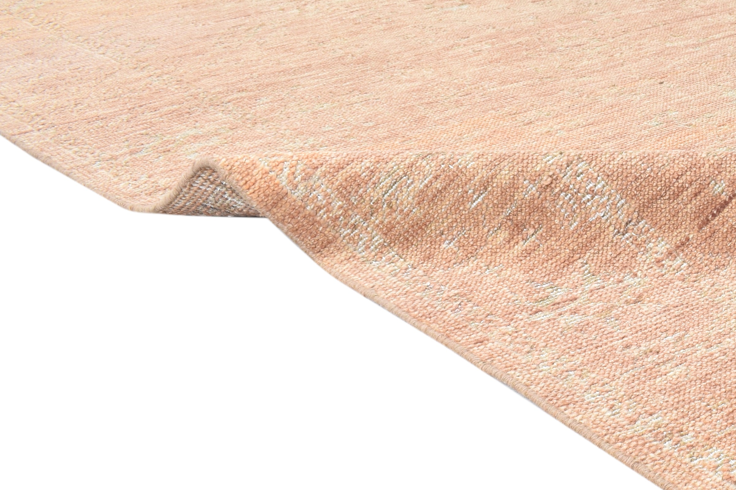 Remmy Teracotta Burnt Orange Hand-Knotted Wool Oushak Rug Wool Rug   8905212526741