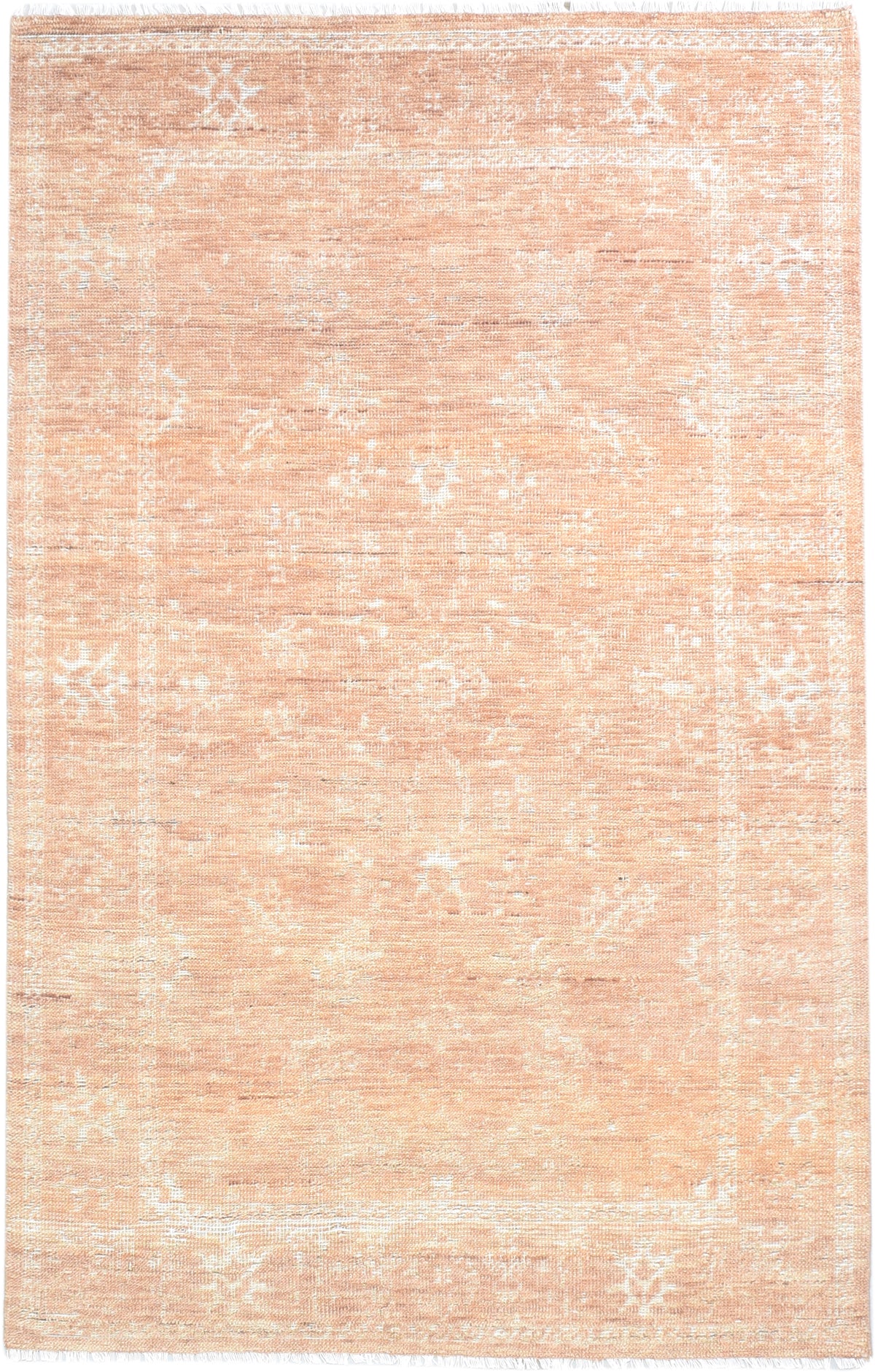 Remmy Teracotta Burnt Orange Hand-Knotted Wool Oushak Rug Wool Rug   8905212526741