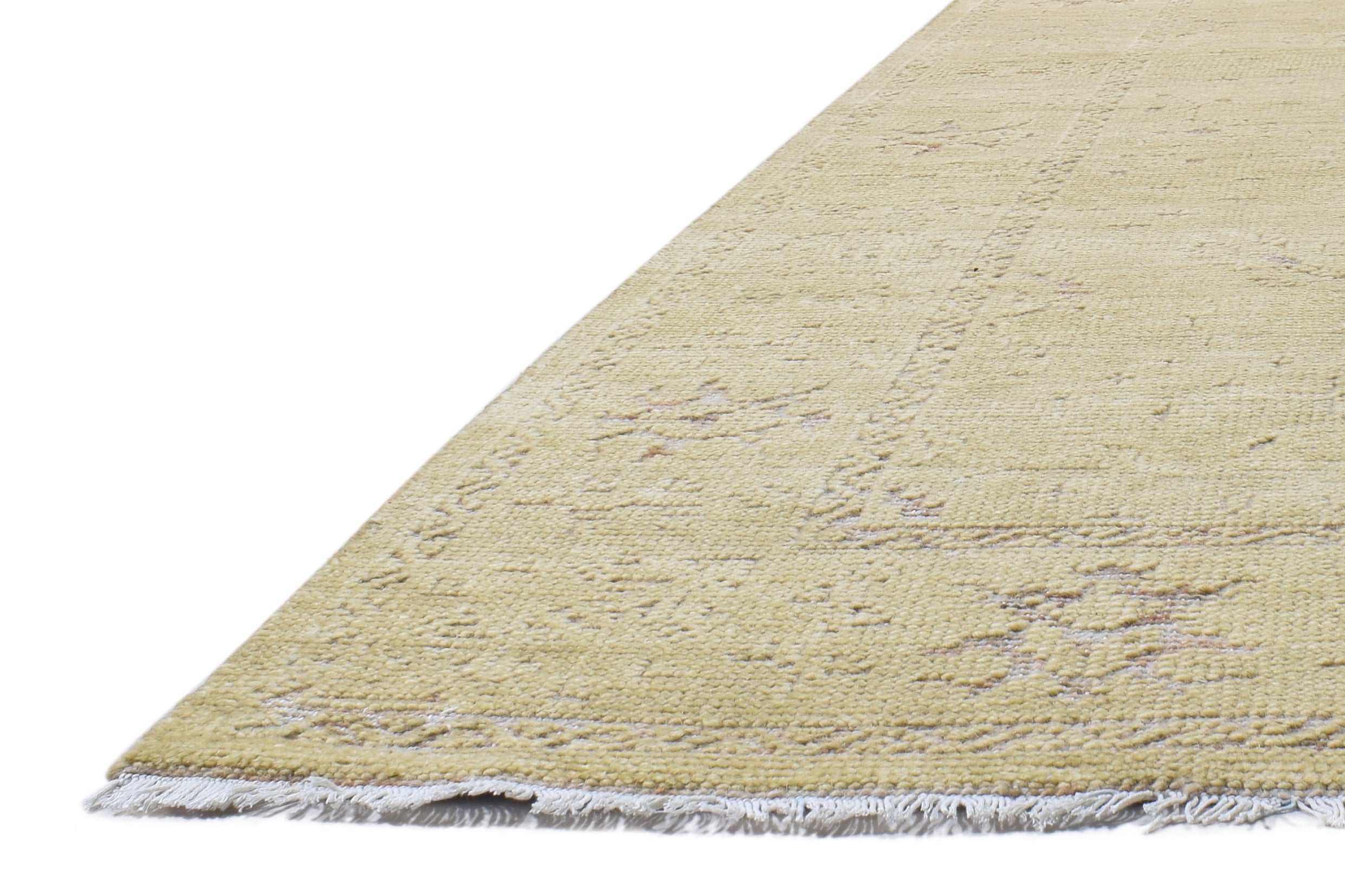 Katrin Yellow Gold Hand-Knotted Wool Oushak Rug
