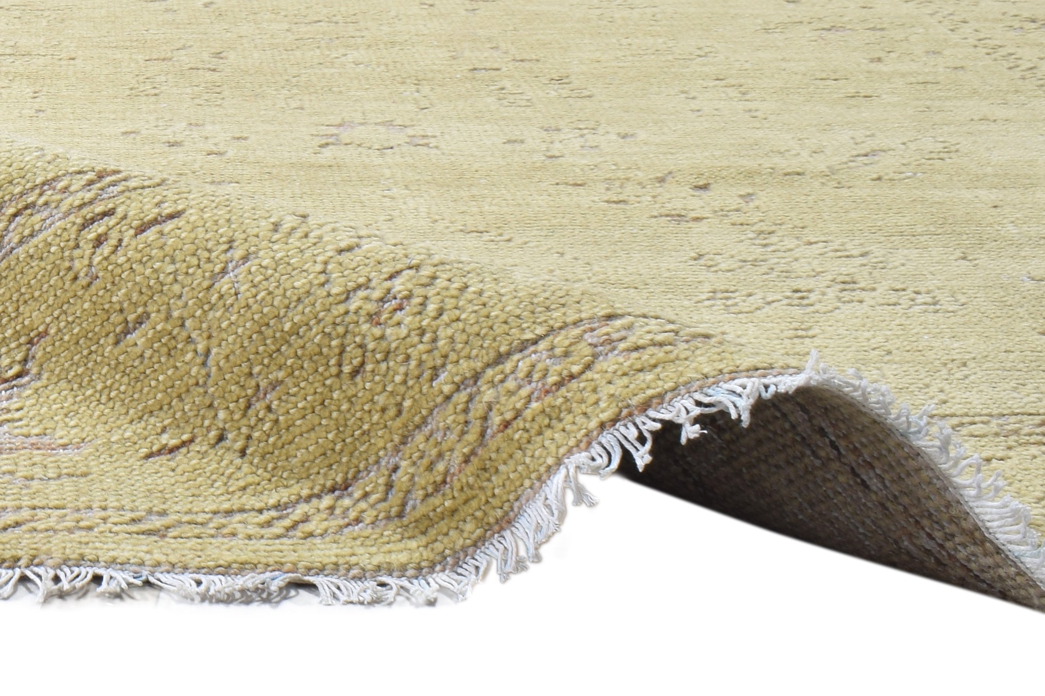 Katrin Yellow Gold Hand-Knotted Wool Oushak Rug