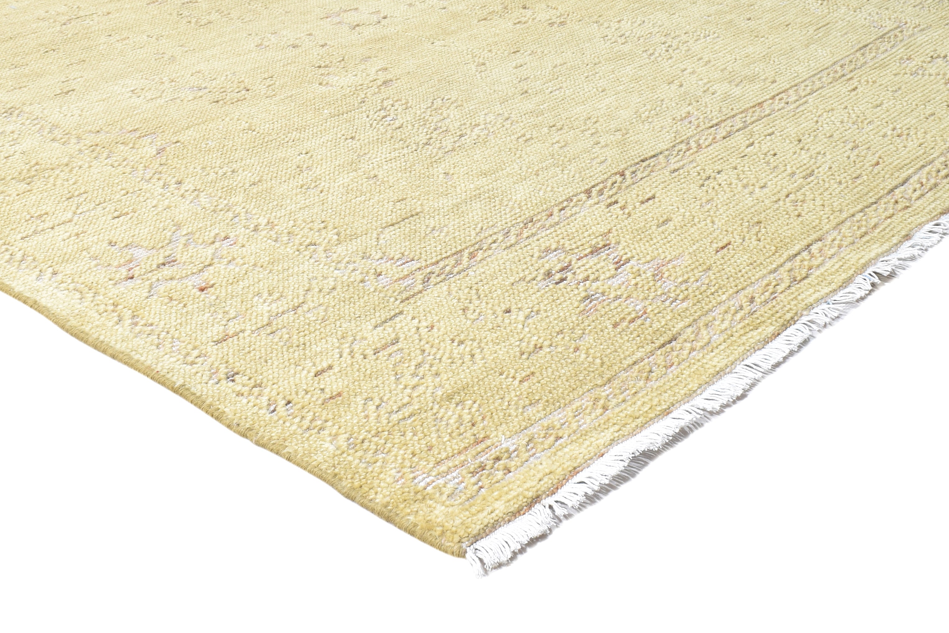 Katrin Yellow Gold Hand-Knotted Wool Oushak Rug