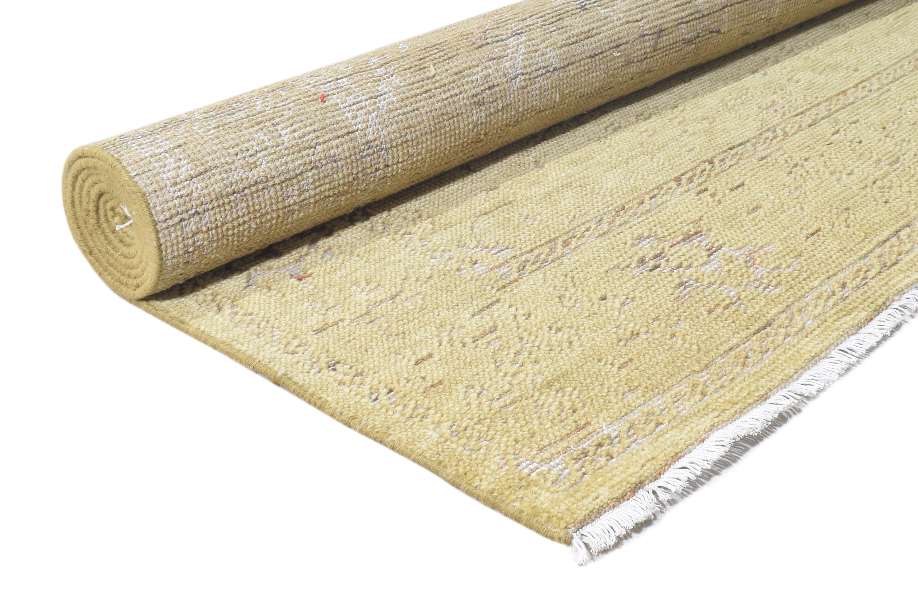Katrin Yellow Gold Hand-Knotted Wool Oushak Rug