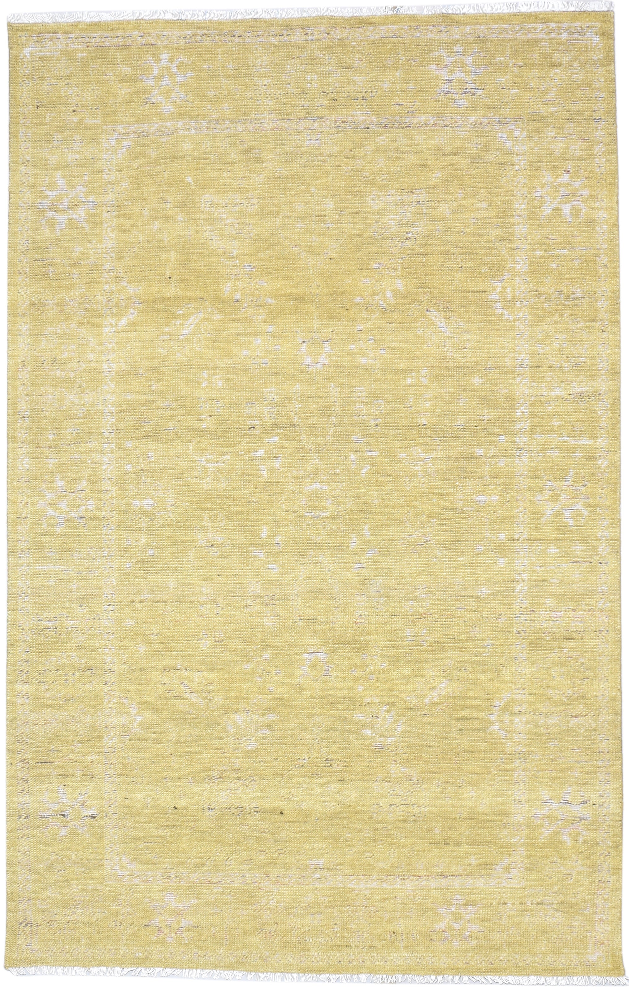 Katrin Yellow Gold Hand-Knotted Wool Oushak Rug