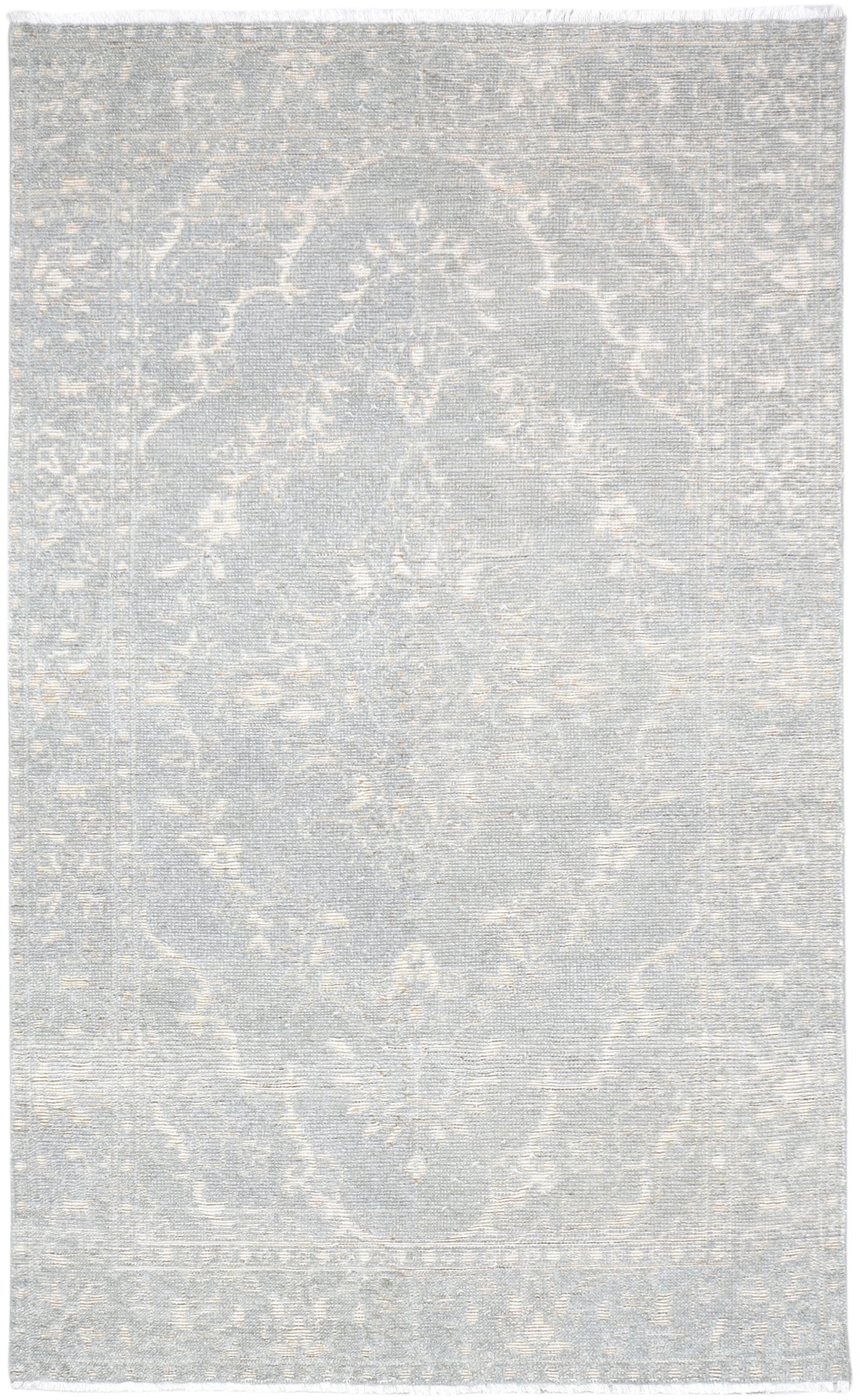 Denali Silver Gray Hand-Knotted Wool Heriz Serapi Rug