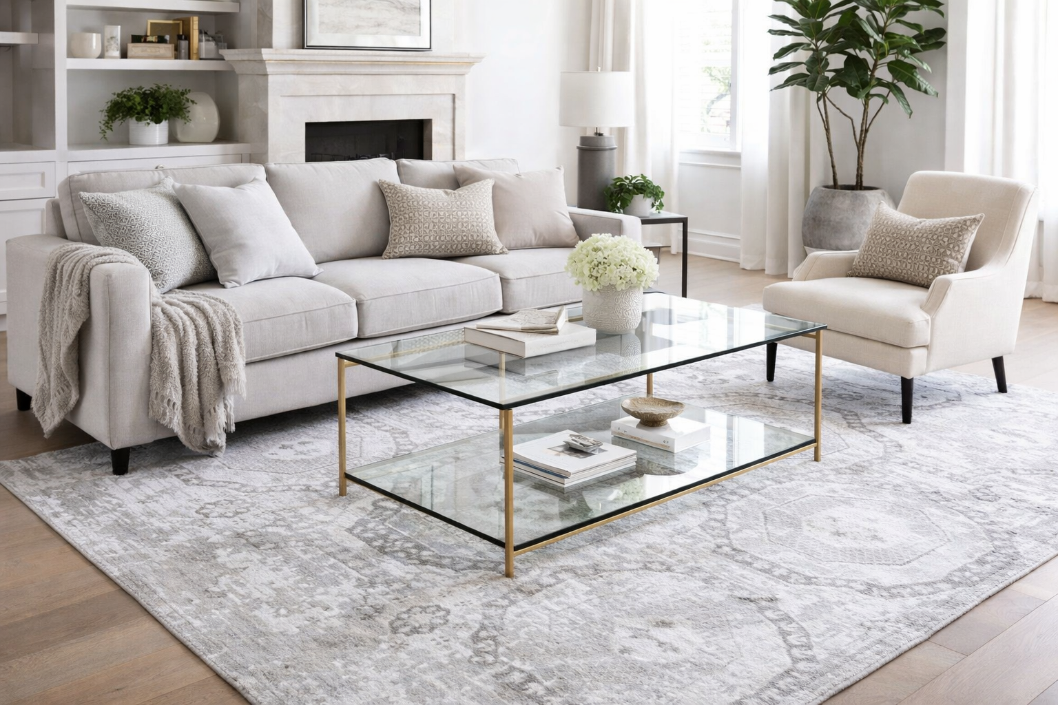 Raksha Handmade Abstract Loom Knotted Hand Woven Silk Like Wool Visose Gray Rug