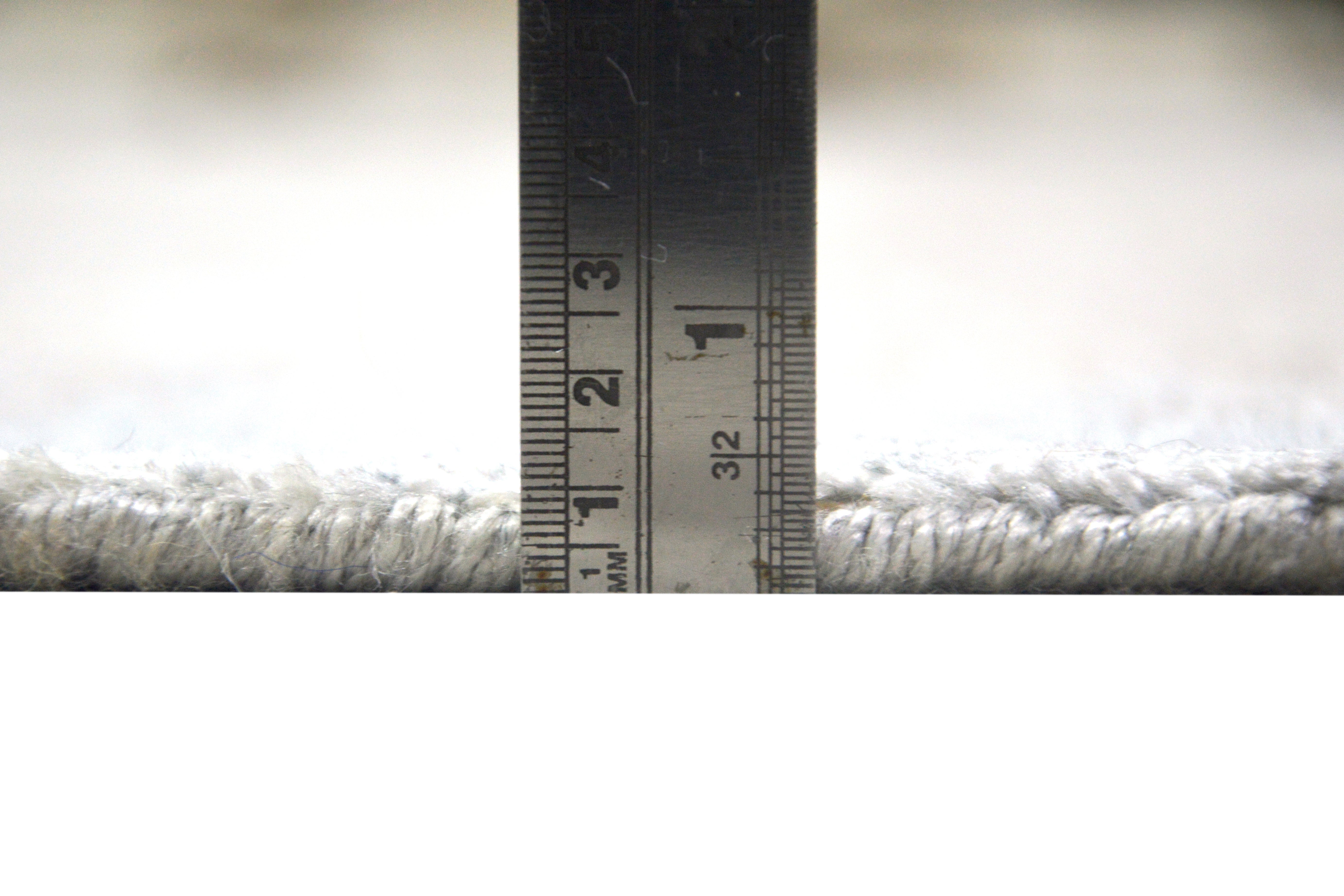 Ankar Handmade Abstract Loom Knotted Hand Woven Silk Like Wool Viscose Blue Beige Rug   9006301839509