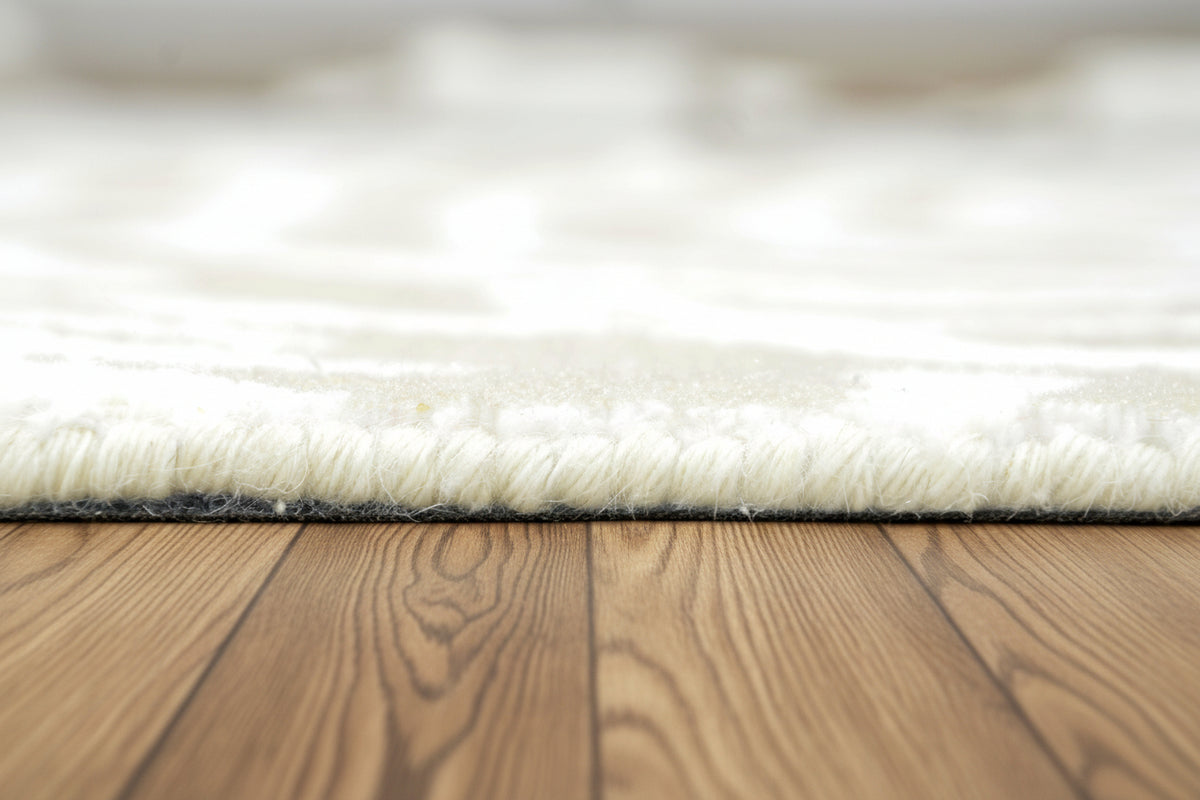 Zebra Handmade Beige & Ivory Stripe Area Rug – Modern Safari Style Kids Nursery Rug