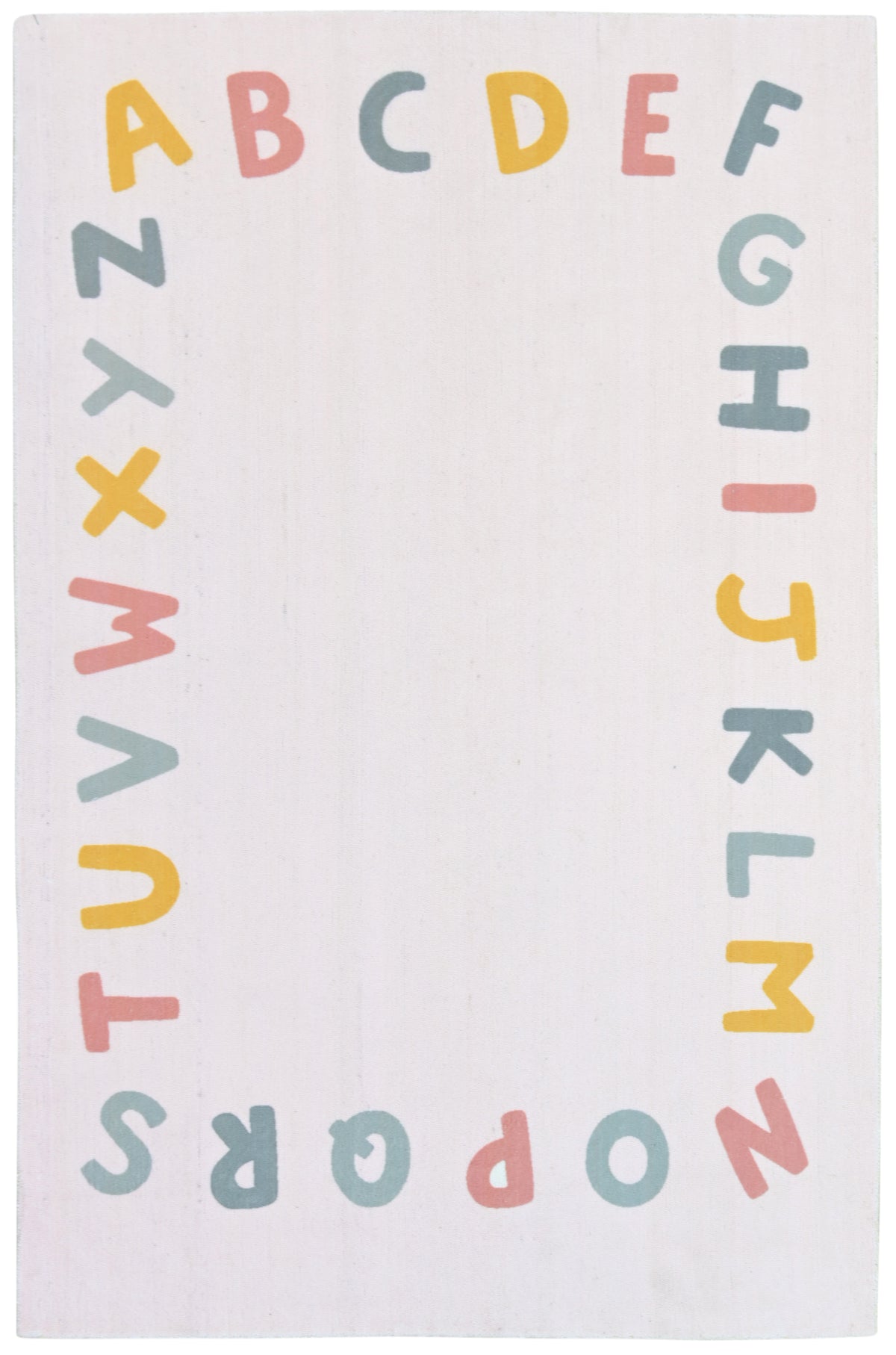 Alphabet Kids Rug | Soft Pink ABC Learning Nursery Rug
