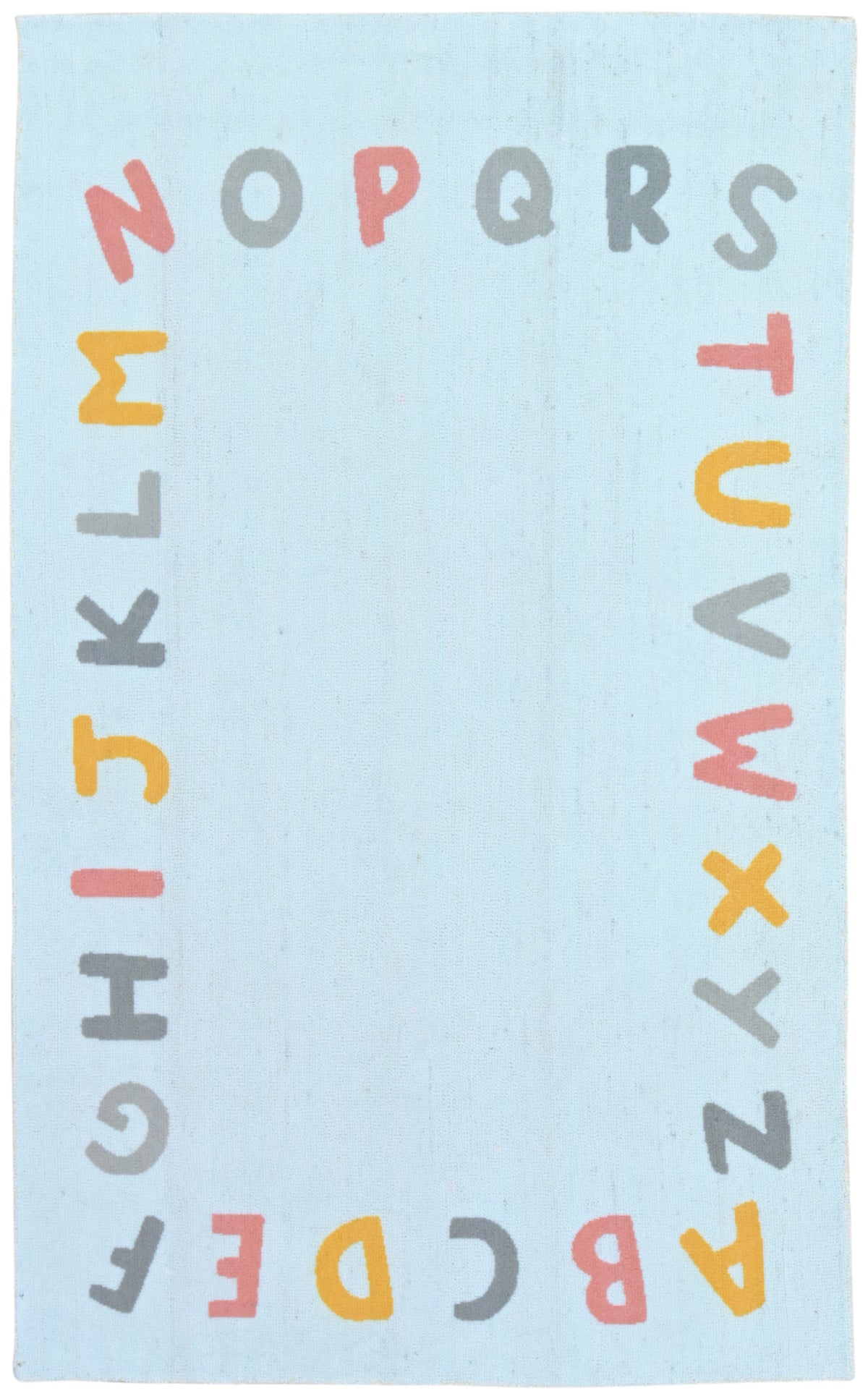 Alphabet Kids Rug | Pastel Blue ABC Learning Nursery Rug