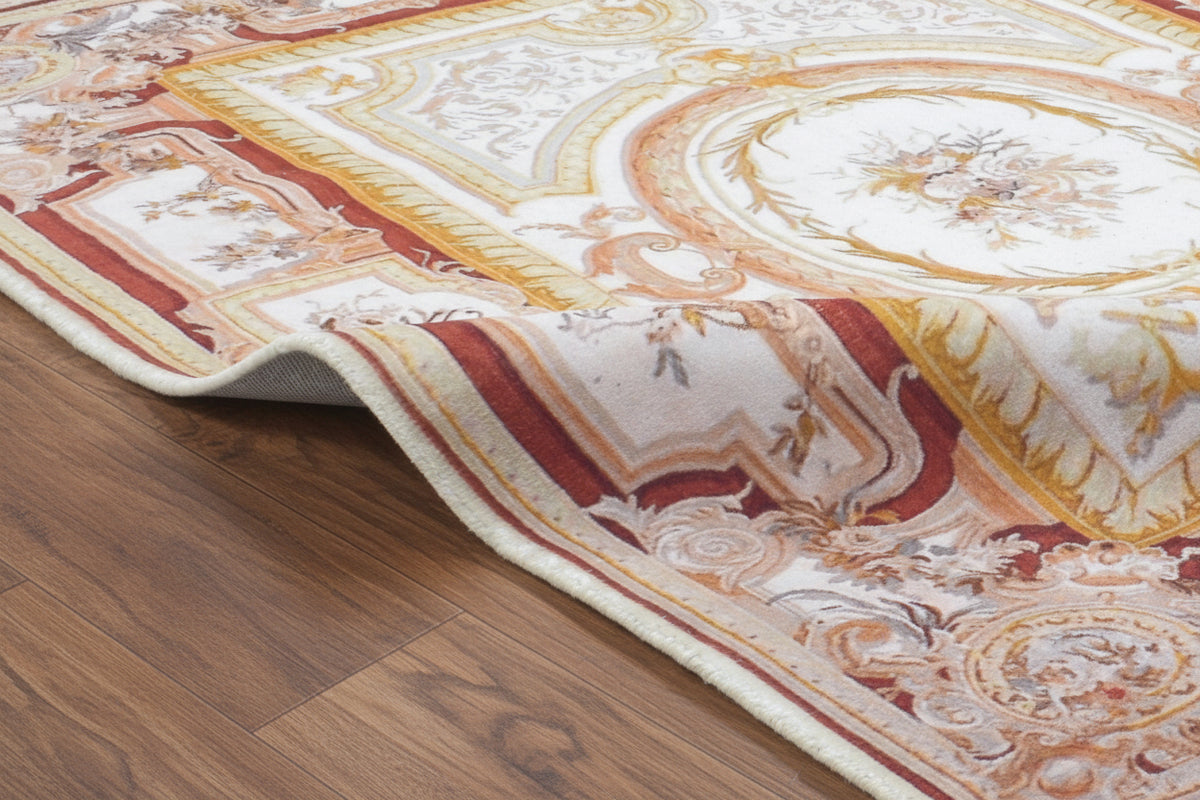 Versailles Ornate Aubusson Handmade Ivory Area Rug – Savonnerie French Baroque Style