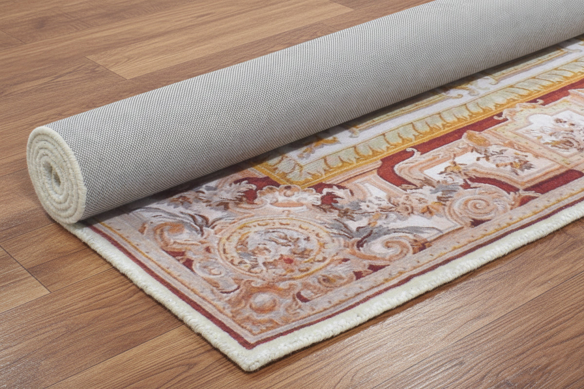 Versailles Ornate Aubusson Handmade Ivory Area Rug – Savonnerie French Baroque Style