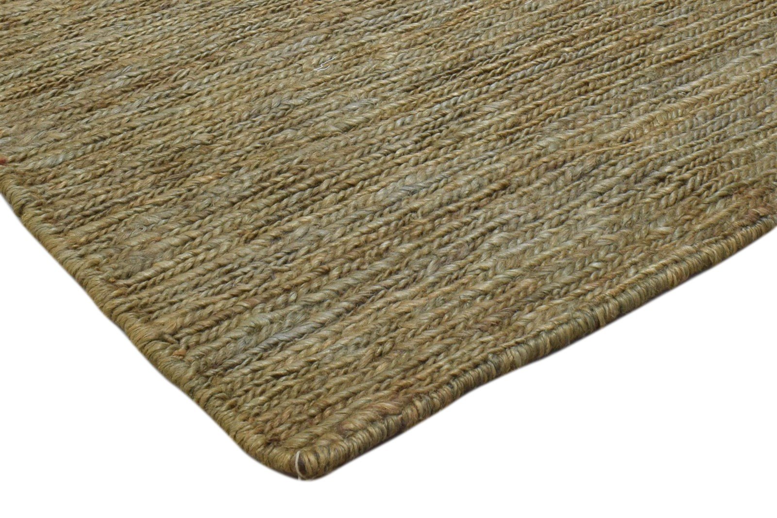 2' X 3' Rug Jute Brown Modern Hand Knotted Scandinavian Solid Small Carpet 