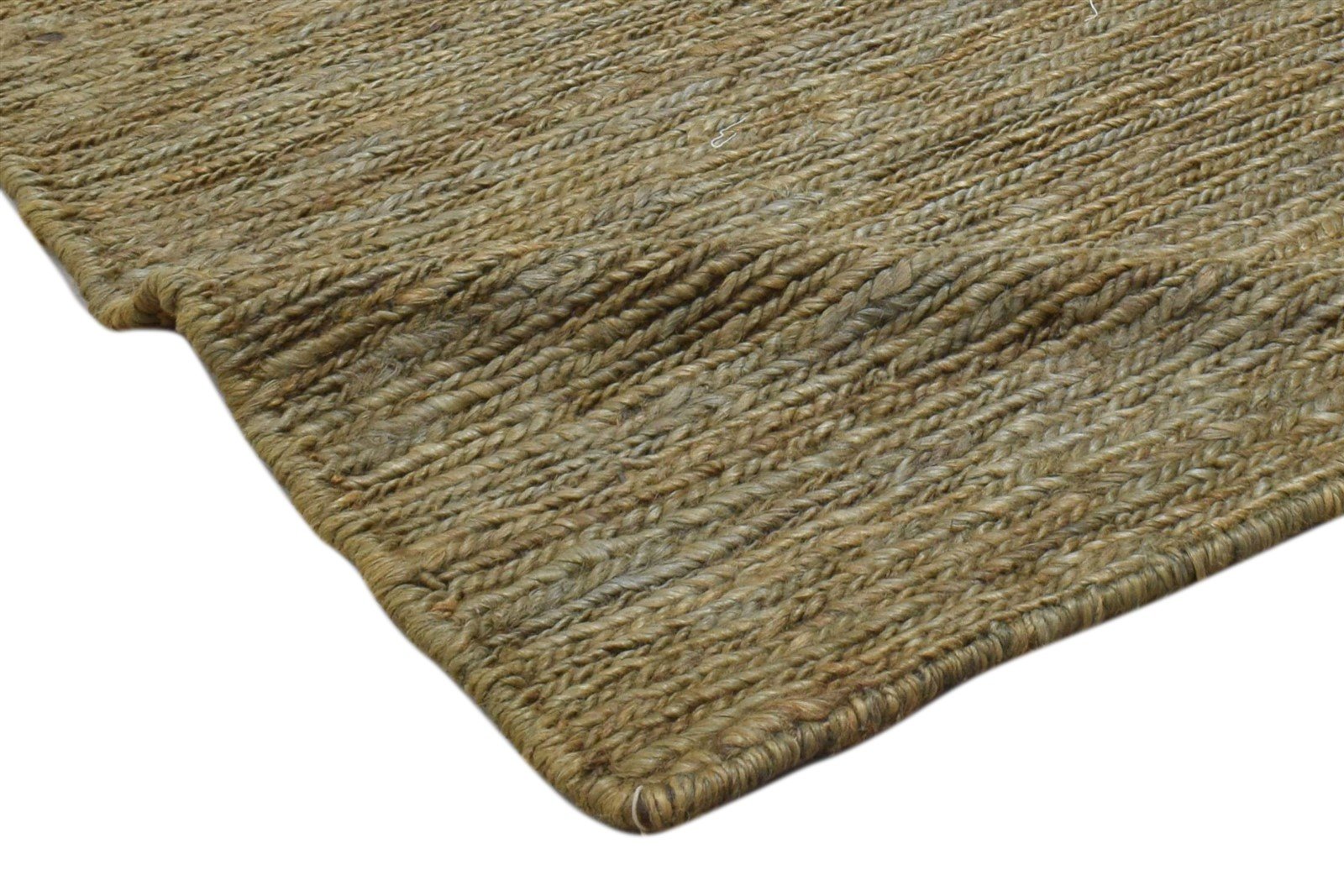 2' X 3' Rug Jute Brown Modern Hand Knotted Scandinavian Solid Small Carpet 