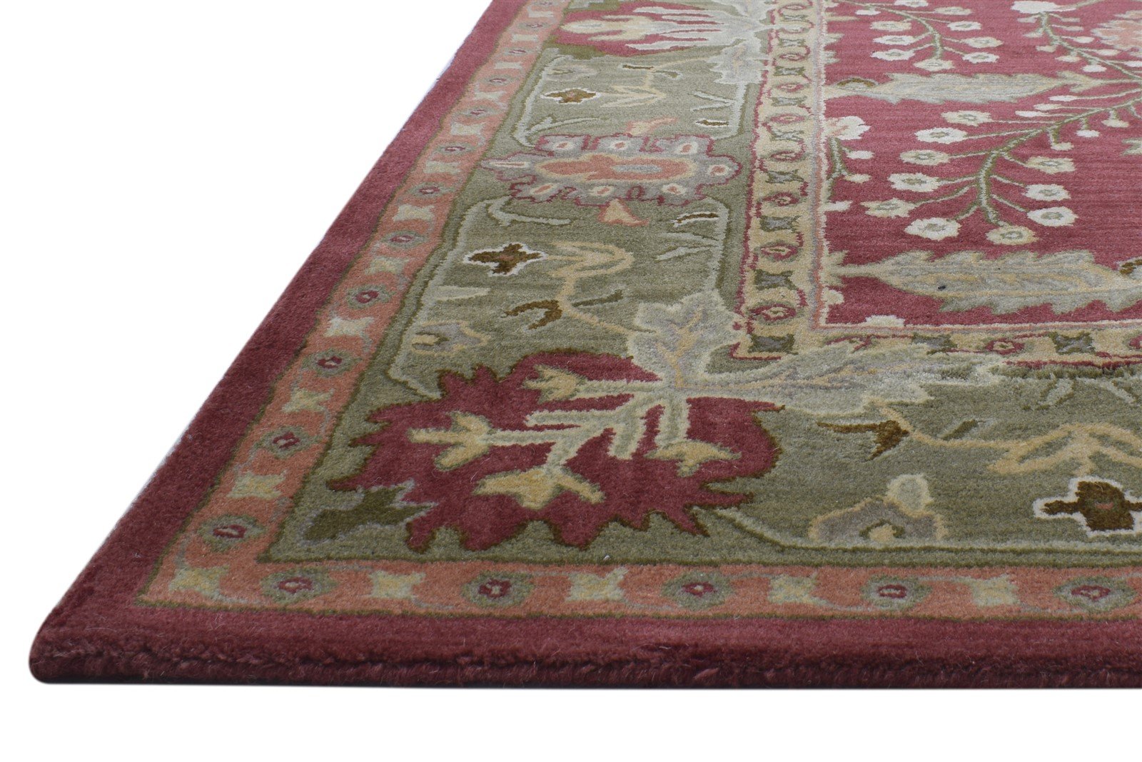 Hand Tufted Red Wool Rug 8' X 10' Persian Kashan Oriental Large Carpet 