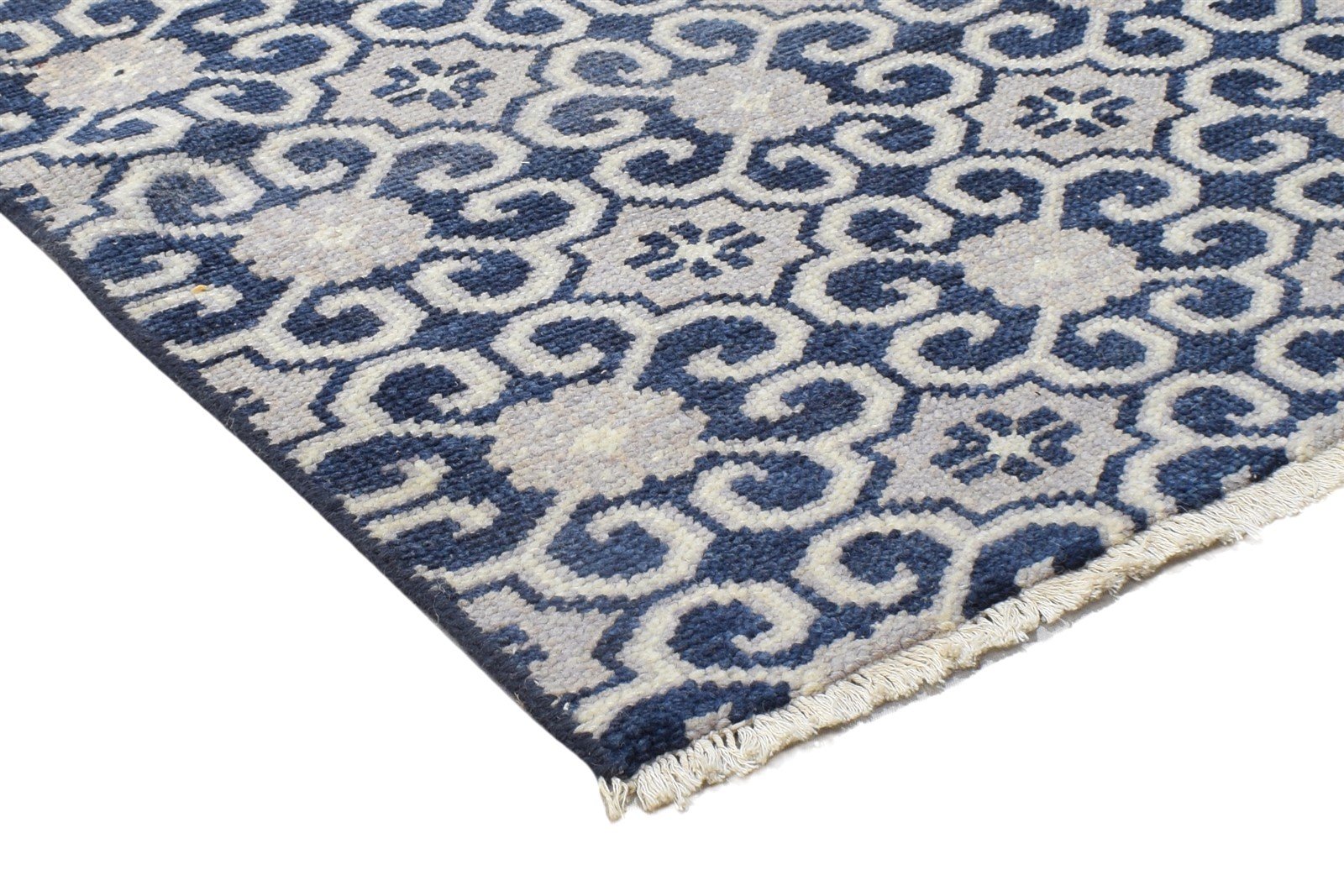 Wool Blue Rug 2'6 X 3' Modern Hand Knotted Bokhara Oriental Small Carpet 