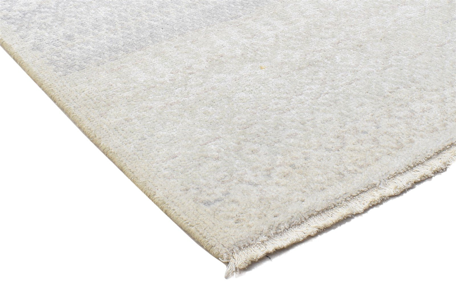 Beige Wool Rug 2' X 3' Modern Hand Knotted Scandinavian Trellis Small Carpet 