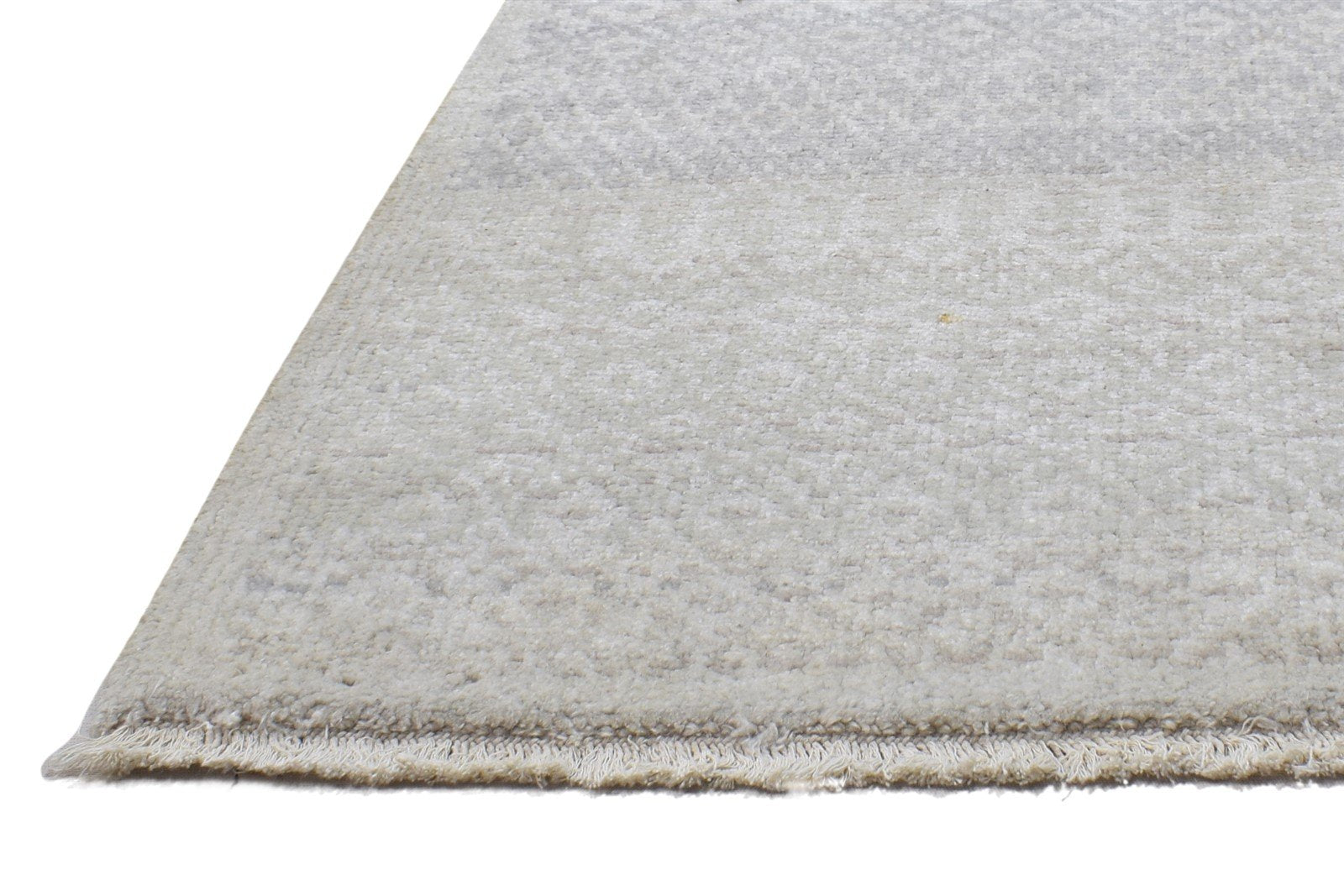 Beige Wool Rug 2' X 3' Modern Hand Knotted Scandinavian Trellis Small Carpet 