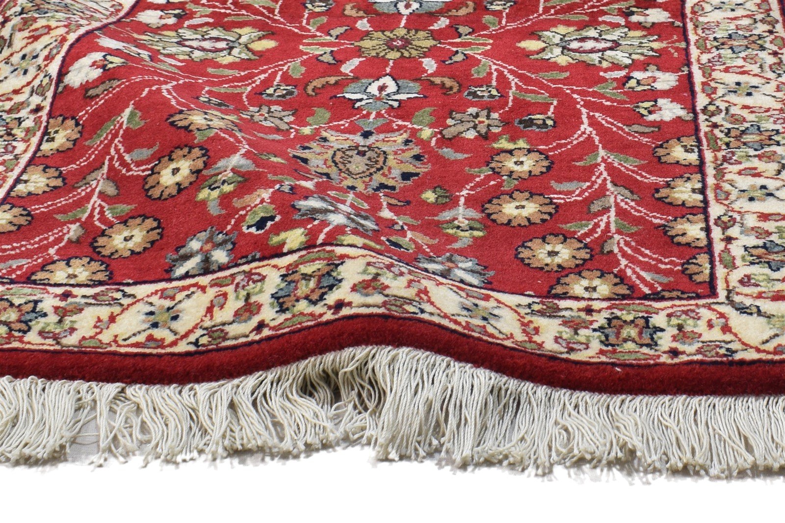 Red Wool Rug 2' X 3' Persian Hand Knotted Agra Oriental Small Carpet 