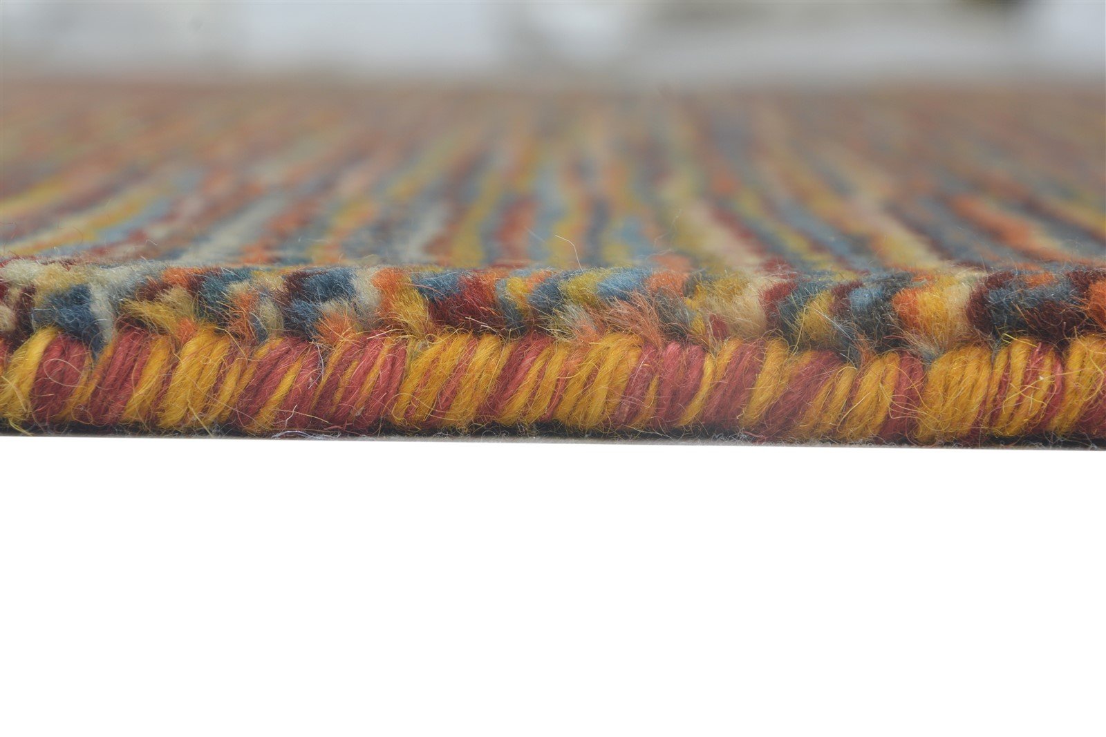 Rust Wool Rug 5' X 8' Modern Hand Knotted Bohemian Striped Room Size Carpet 