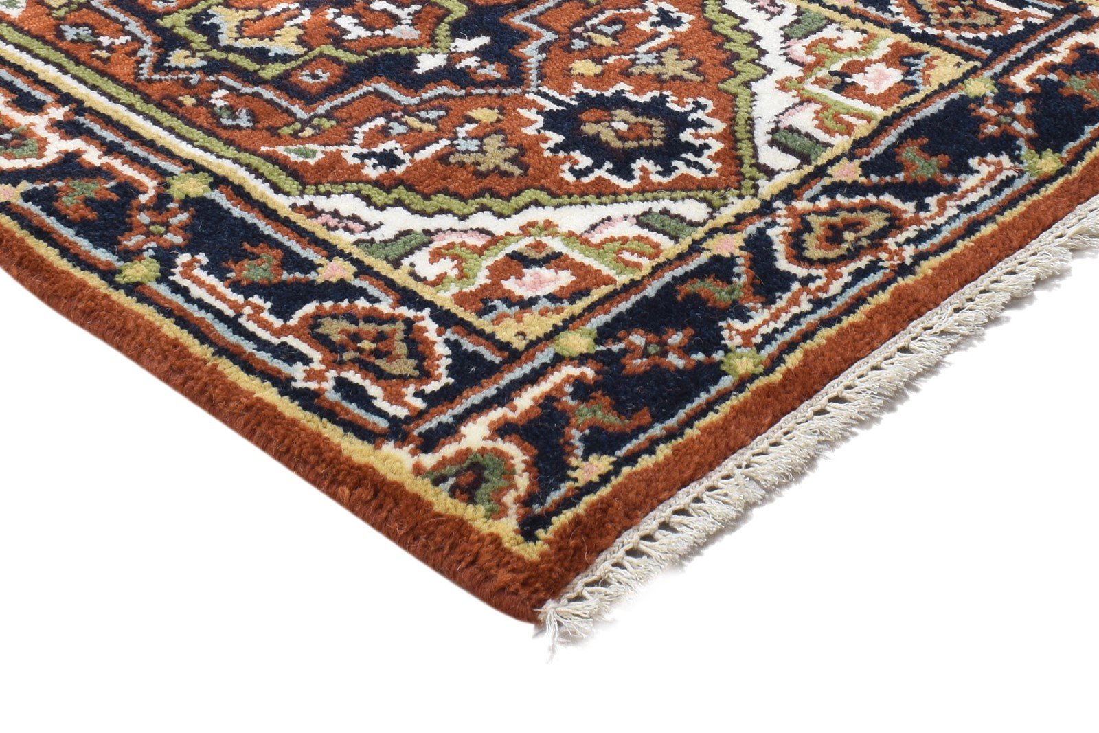 Wool Rust Rug 2' X 3' Persian Hand Knotted Serapi Oriental Small Carpet 