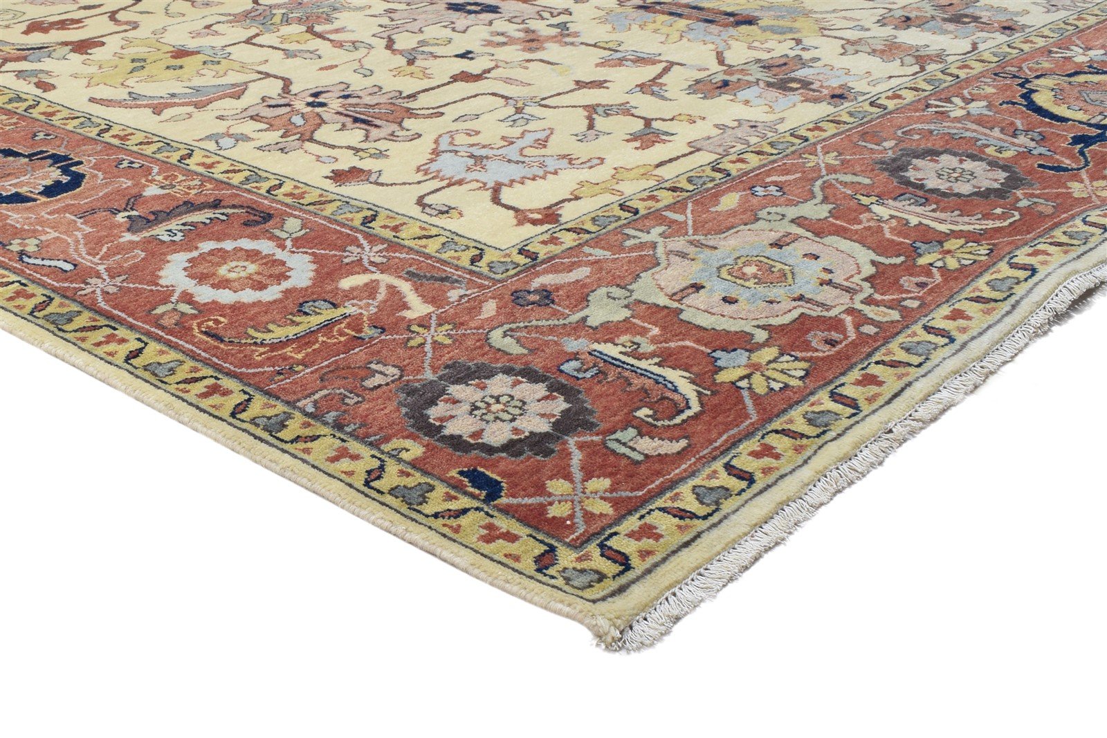 Sage Wool Rug 9' X 12' Persian Hand Knotted Mughal Oriental Large Carpet 