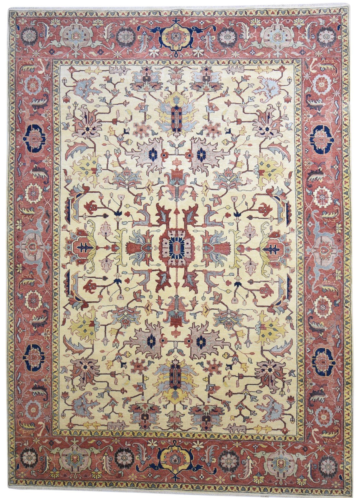 Sage Wool Rug 9' X 12' Persian Hand Knotted Mughal Oriental Large Carpet 