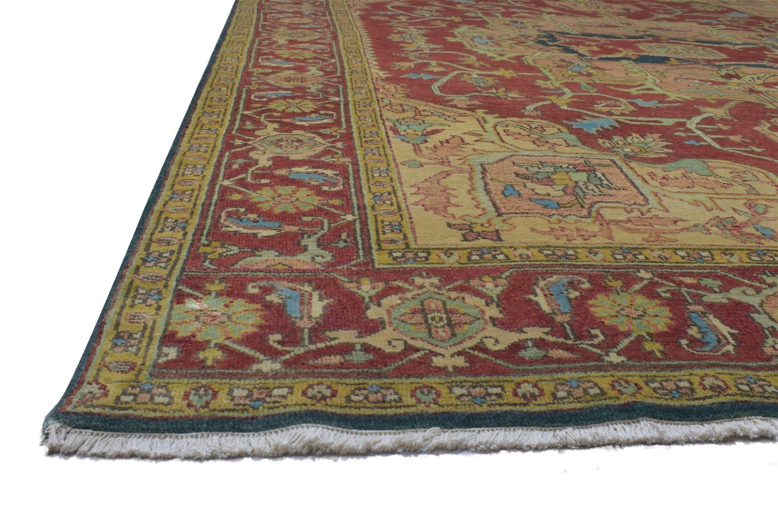 9' X 11' Rug Wool Red Persian Hand Knotted Serapi Oriental Large Carpet 