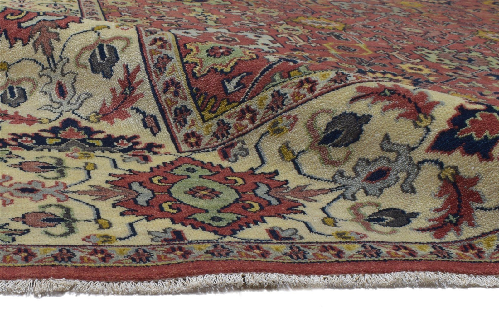 Hand Knotted Red Wool Rug 8' X 12' Persian Kashan Oriental Large Carpet 