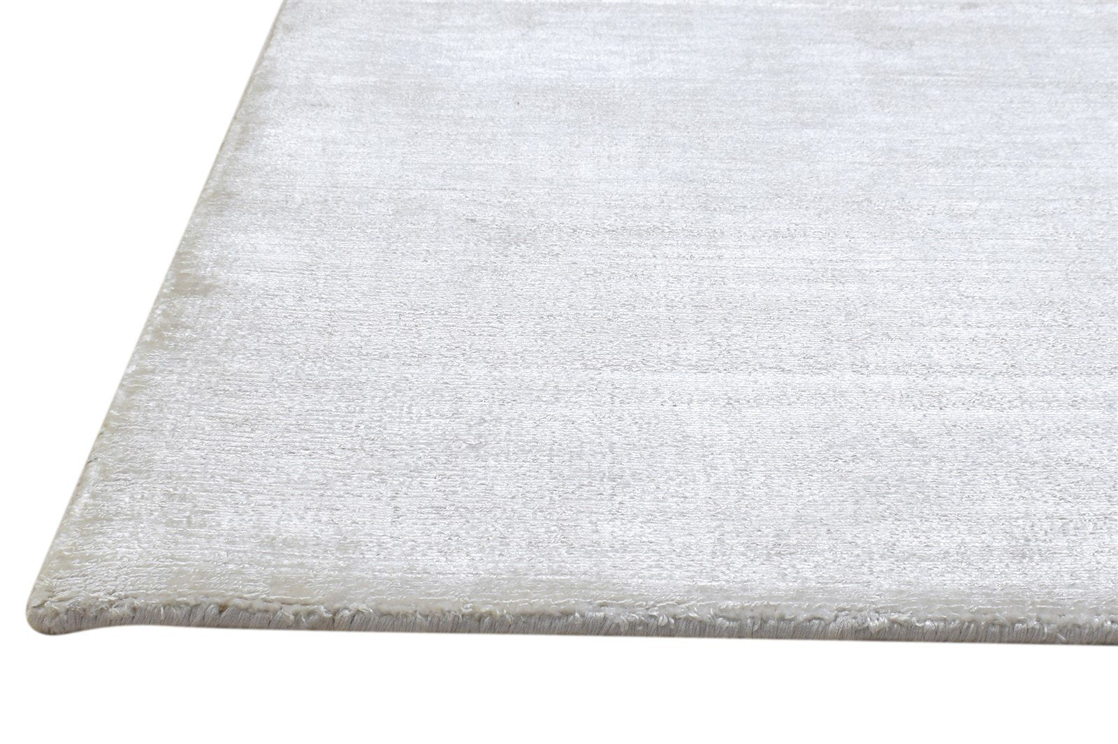 Wool Silver Rug 2' X 3' Modern Handloom Scandinavian Solid Small Carpet 