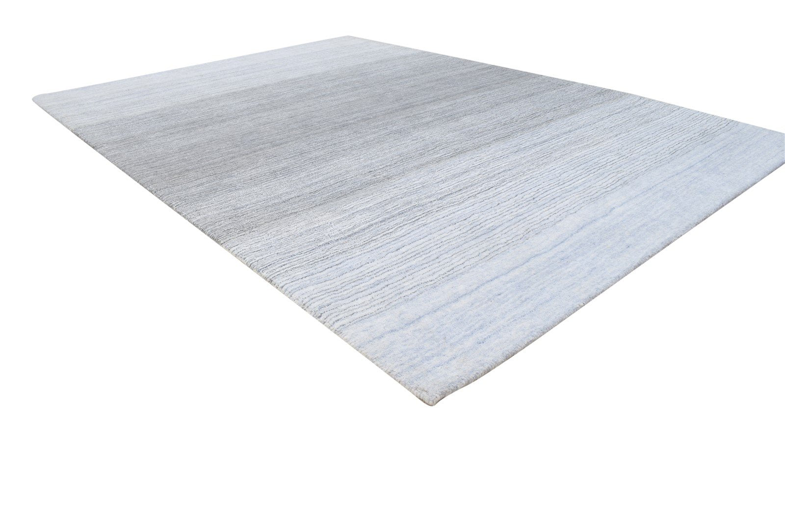 Silver Pet Yarn Rug 5' X 8' Modern Handloom Scandinavian Ombre Room Size Carpet 