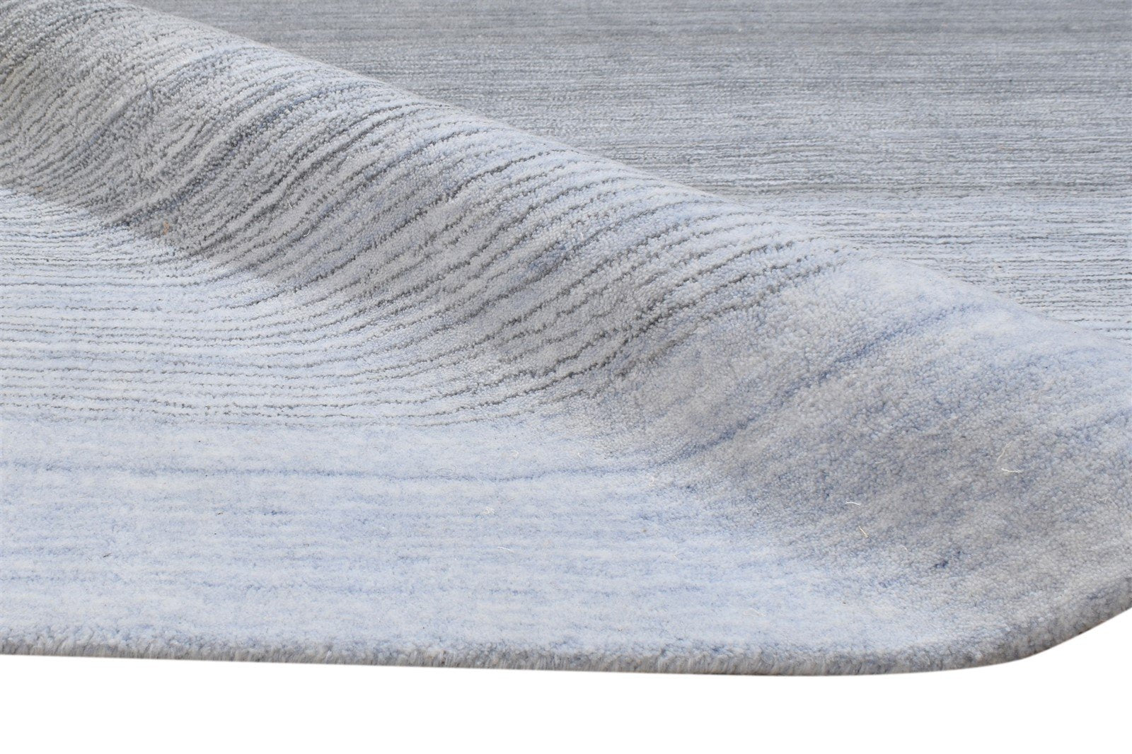 Silver Pet Yarn Rug 5' X 8' Modern Handloom Scandinavian Ombre Room Size Carpet 