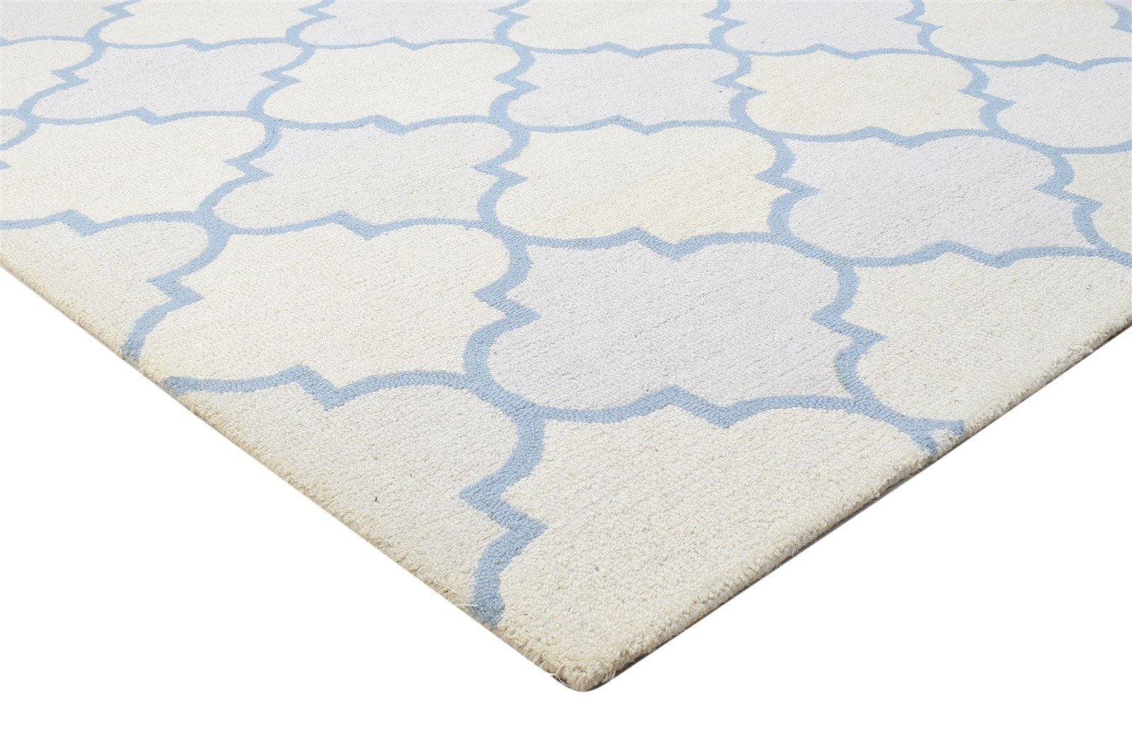 Wool Sand Rug 5' X 8' Modern Hand Tufted Moroccan Trellis Room Size Carpet 