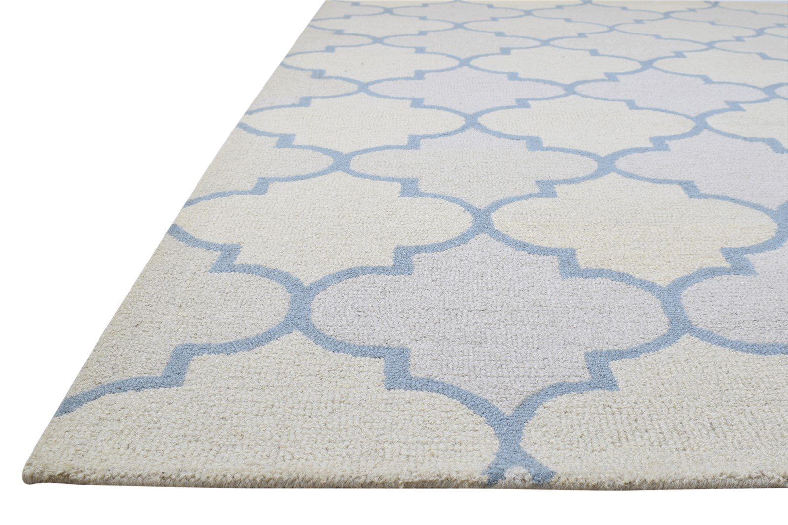 Wool Sand Rug 5' X 8' Modern Hand Tufted Moroccan Trellis Room Size Carpet 