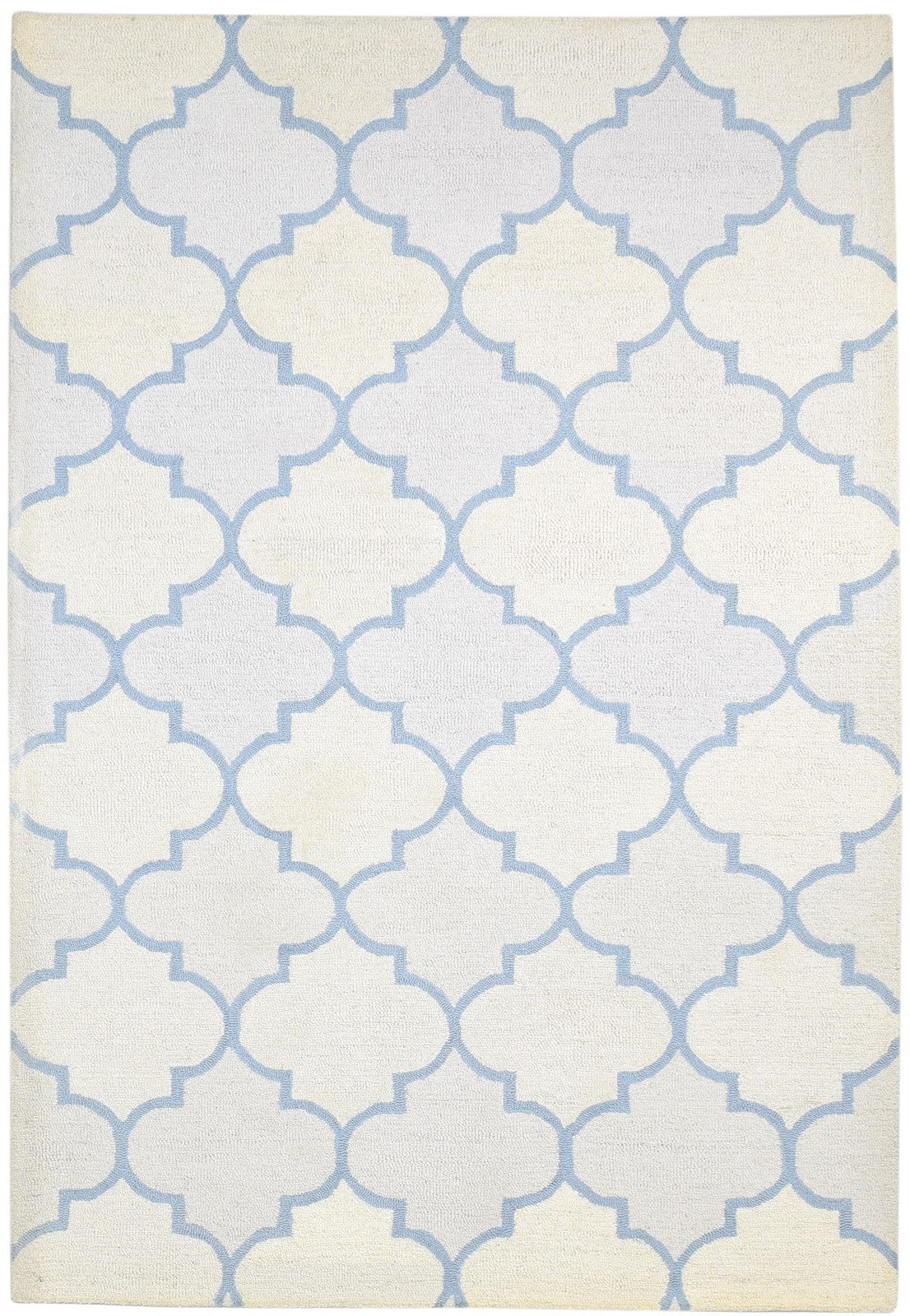 Wool Sand Rug 5' X 8' Modern Hand Tufted Moroccan Trellis Room Size Carpet 