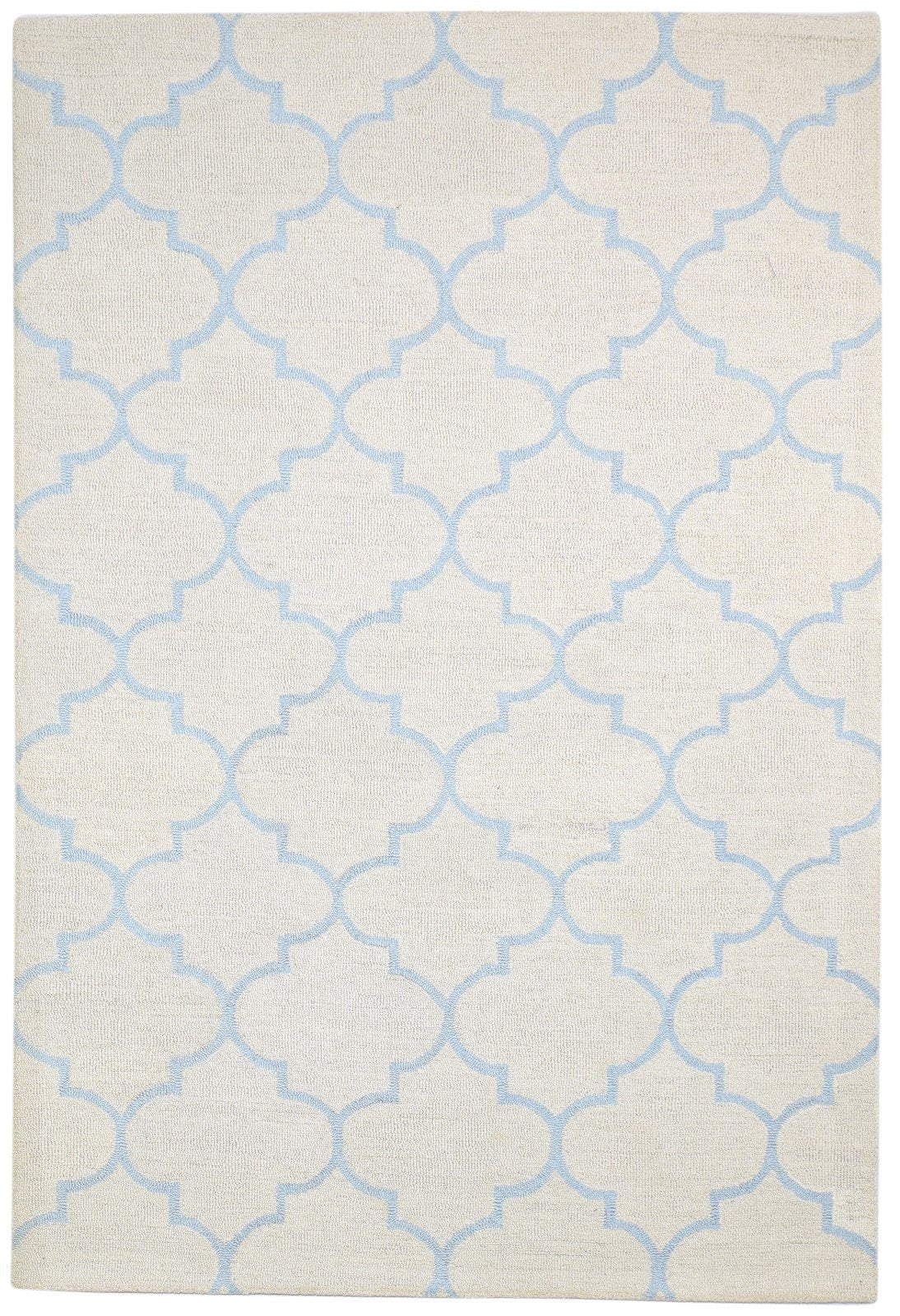 Wool Sand Rug 5' X 8' Modern Hand Tufted Moroccan Trellis Room Size Carpet 