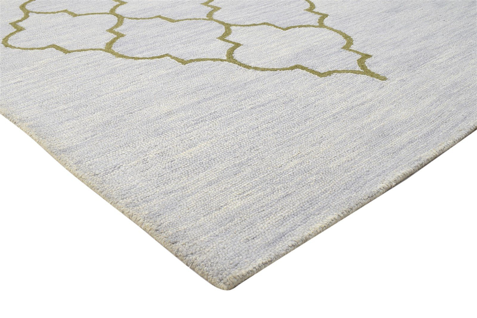 Hand Tufted Grey Wool Rug 5' X 8' Modern Moroccan Trellis Room Size Carpet 