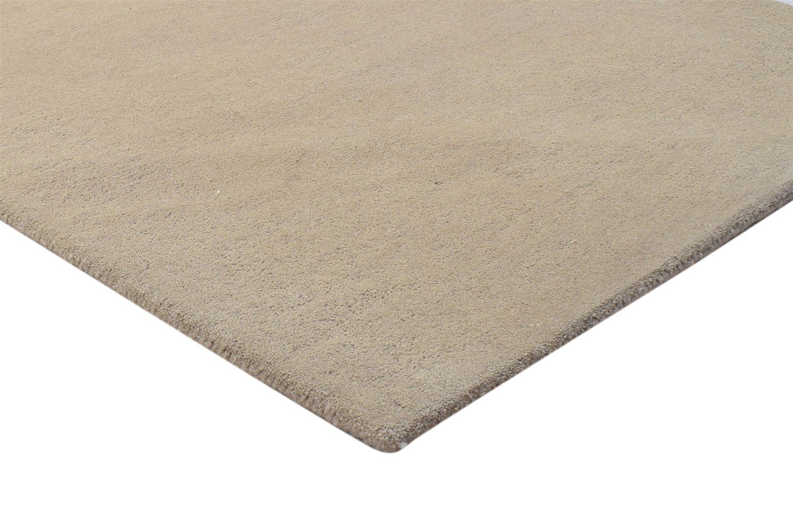 Wool Brown Rug 3' X 5' Modern Hand Tufted Scandinavian Solid Room Size Carpet 