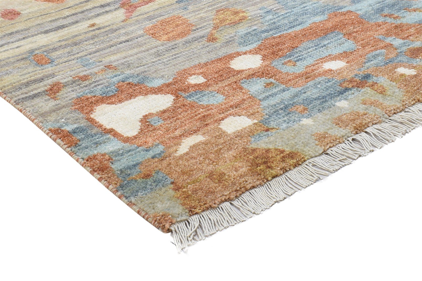 3' X 10' Rug Wool Sand Modern Hand Knotted Bohemian Abstract Small Runner 