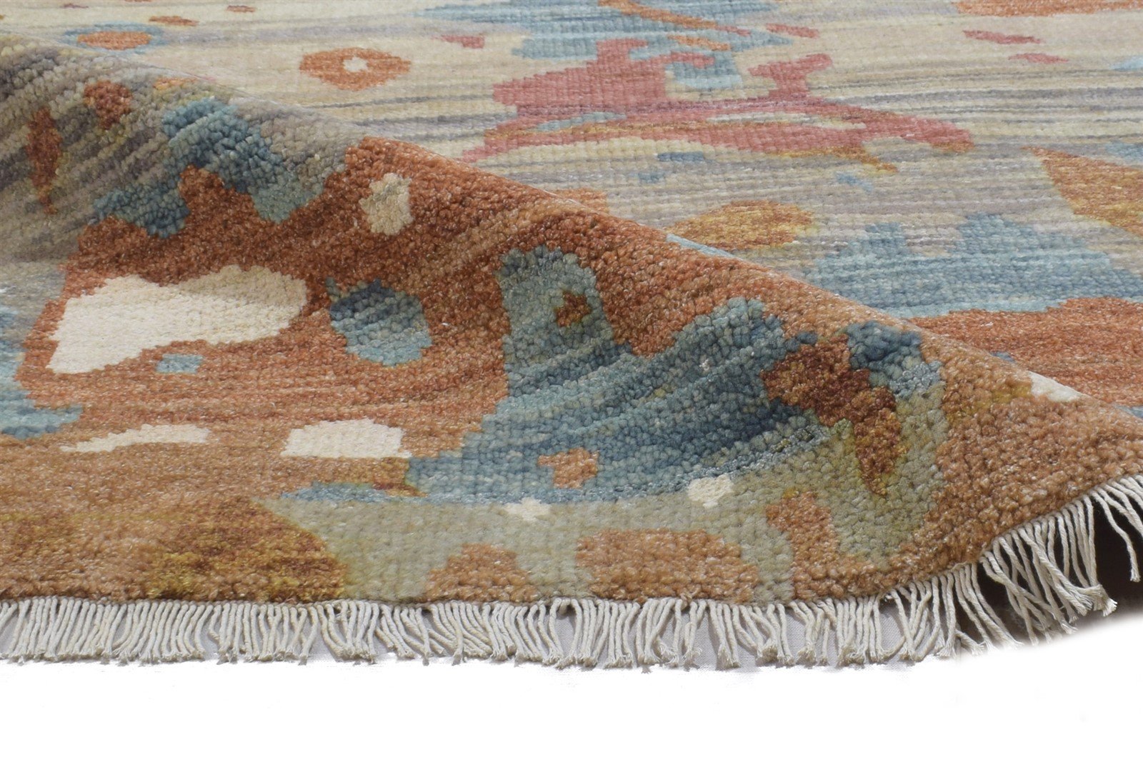 3' X 10' Rug Wool Sand Modern Hand Knotted Bohemian Abstract Small Runner 