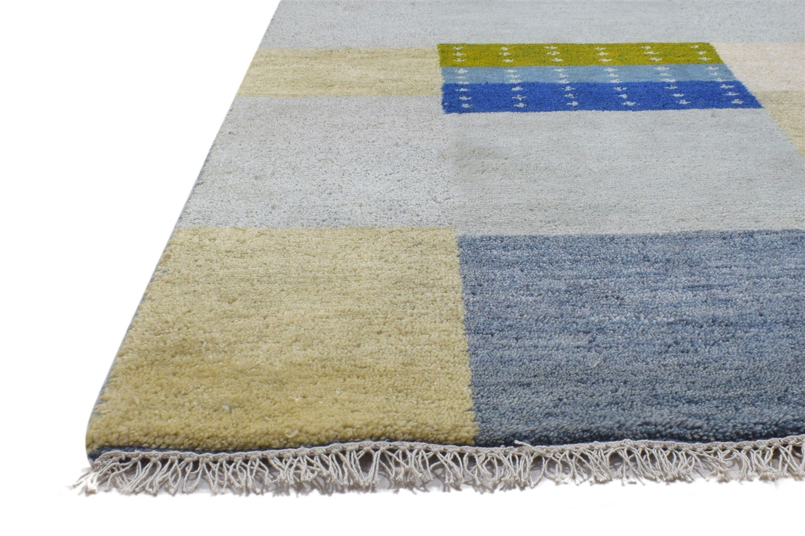 Grey Wool Rug 3' X 5' Persian Hand Knotted Gabbeh Tribal Small Carpet 