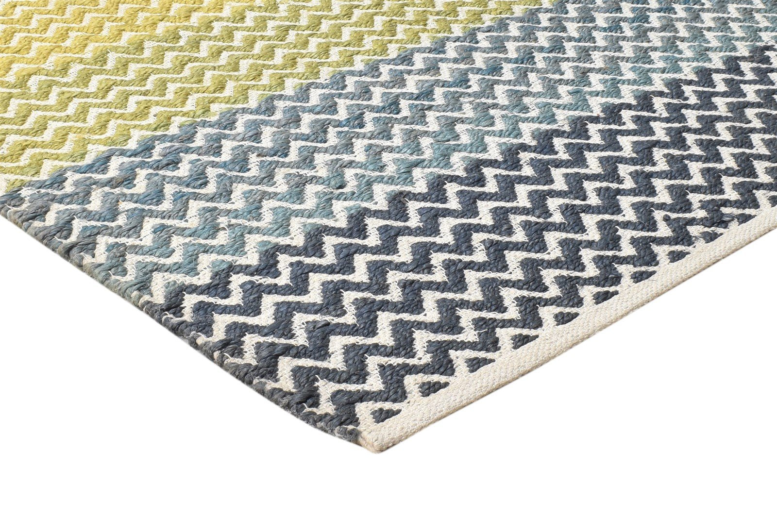 Jute Multi Color Rug 5' X 8' Modern Dhurrie Bohemian Chevron Room Size Carpet 