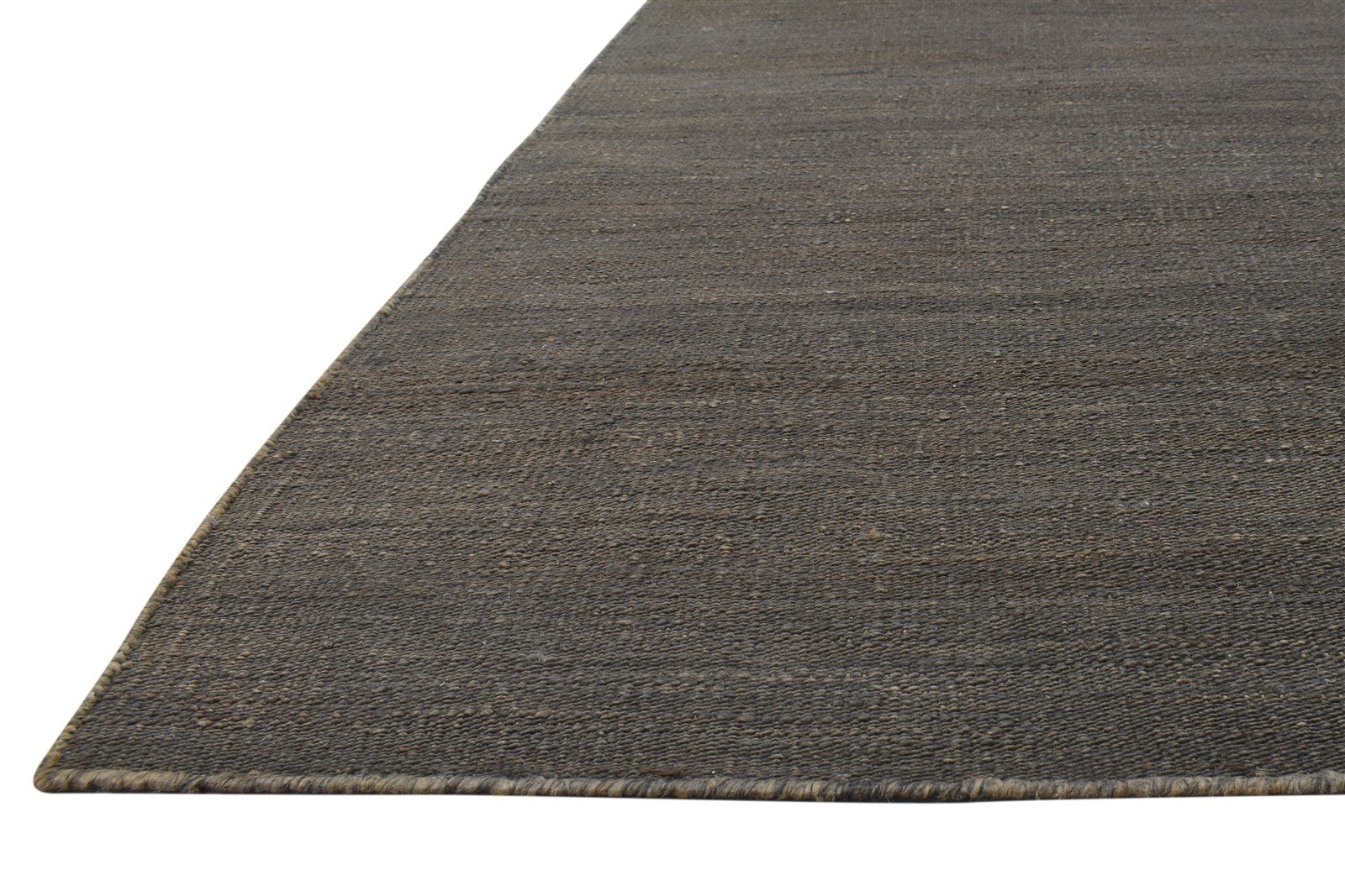 10X14 Rug Jute Dark Grey Modern Hand Woven Scandinavian Solid Extra Large Carpet 